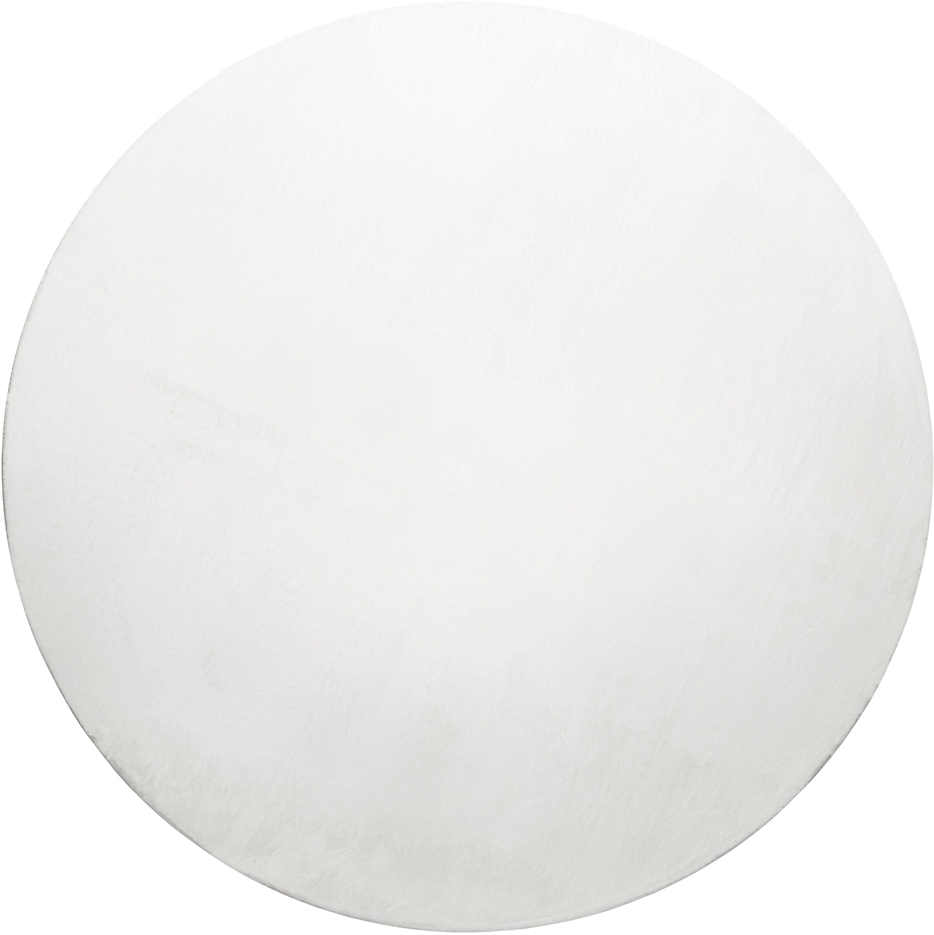 Homie Living Teppich »Villa Rosso«, rund, 15 mm Höhe, Kurzflor, Uni-Farben, günstig online kaufen
