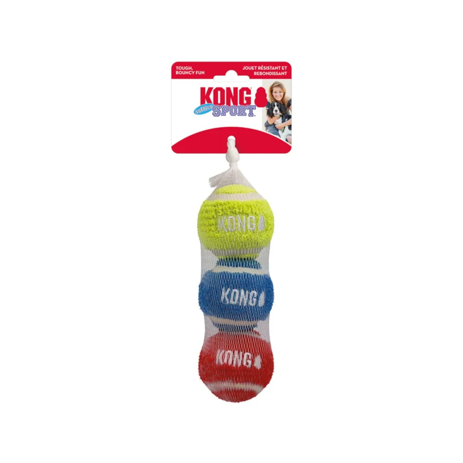 KONG Spielball KONG Sport Softies Ball, 3er-Pack, M, 6,3 cm, Spielball für Hunde