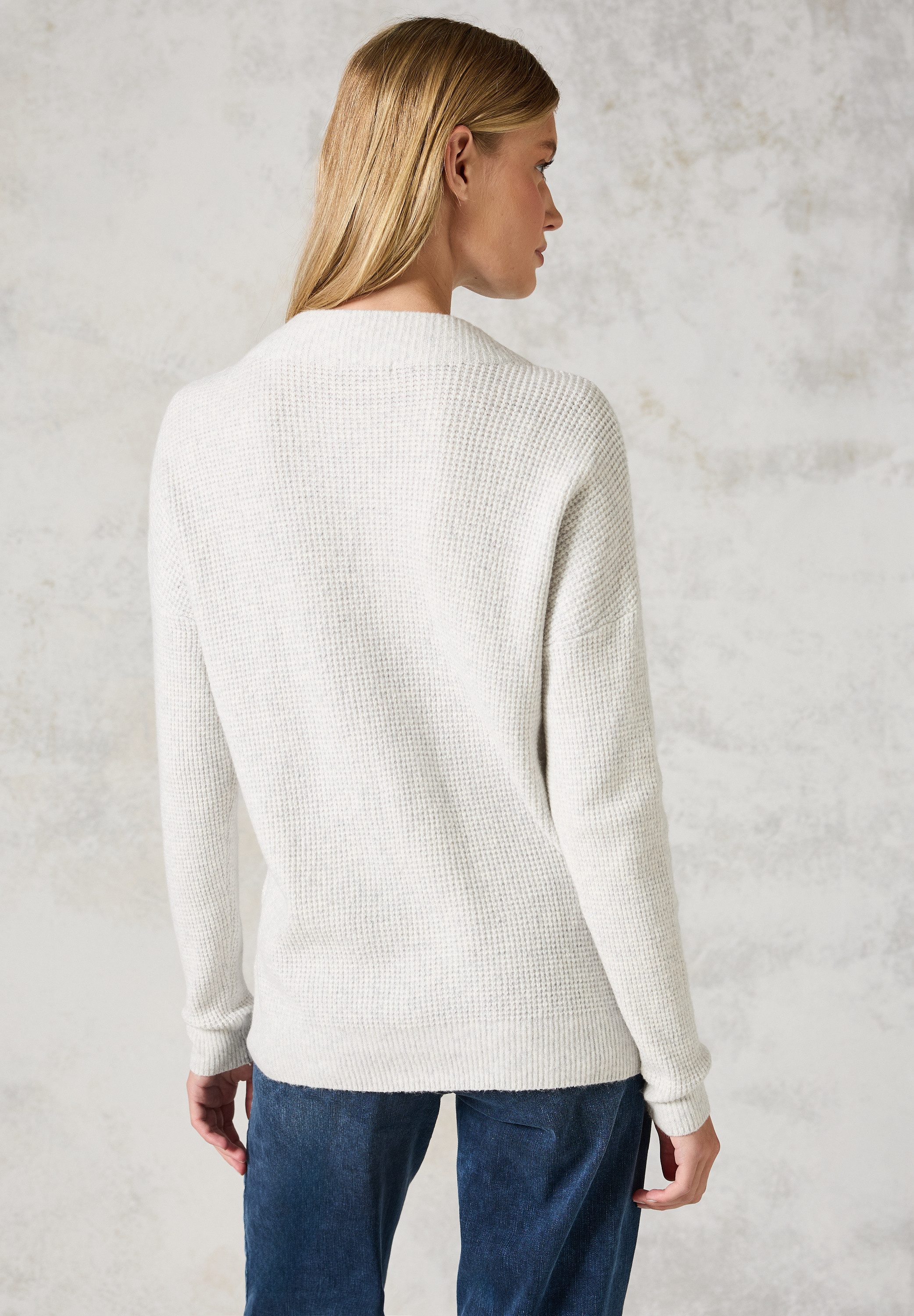 Cecil Strickpullover, mit Materialmix günstig online kaufen