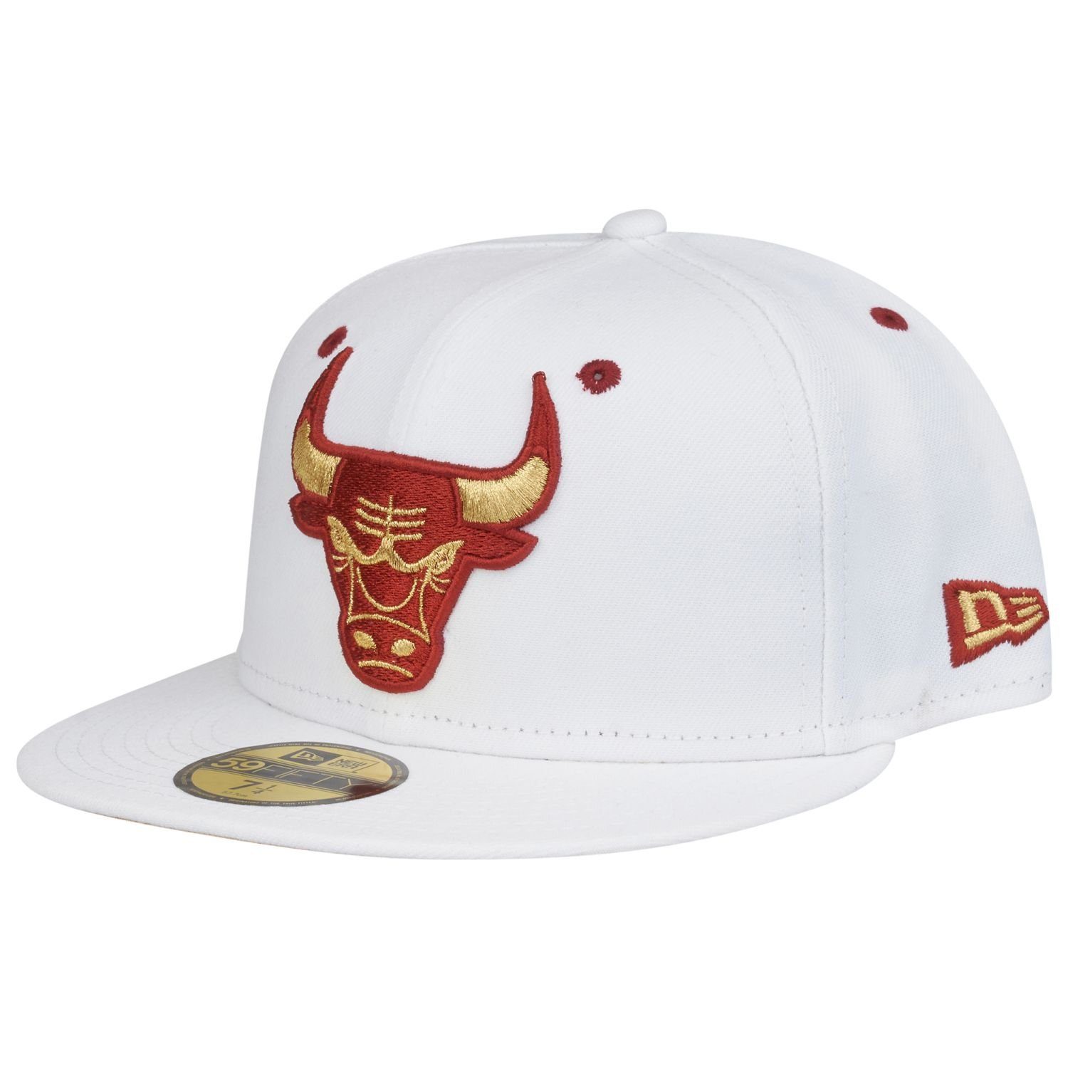 New Era Fitted Cap 59Fifty OPTIC WHITE Chicago Bulls