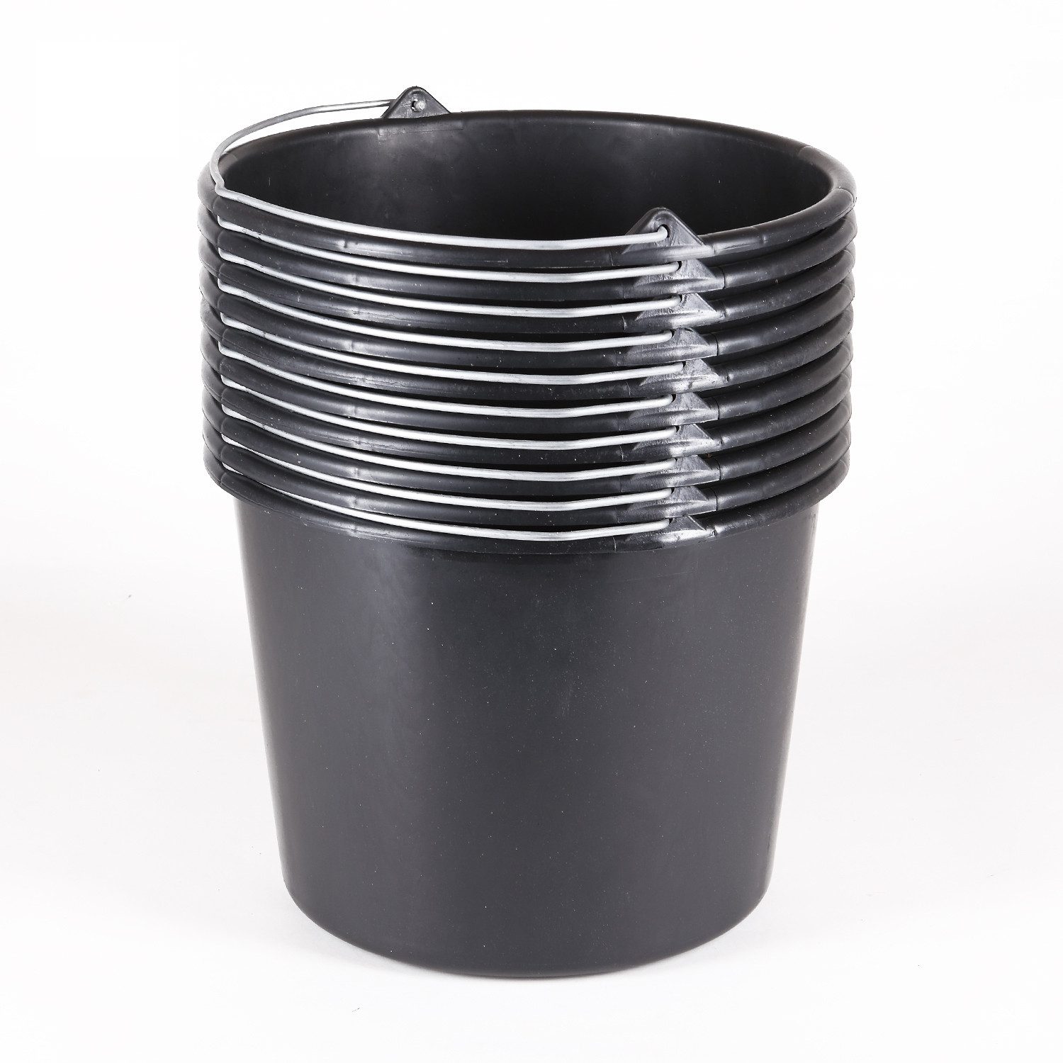 Home4Living Baueimer Ведра Mörteleimer 12L Futtereimer Schwarz Ведраset Putzeimer, (5-tlg), Mörteleimer, Futtereimer