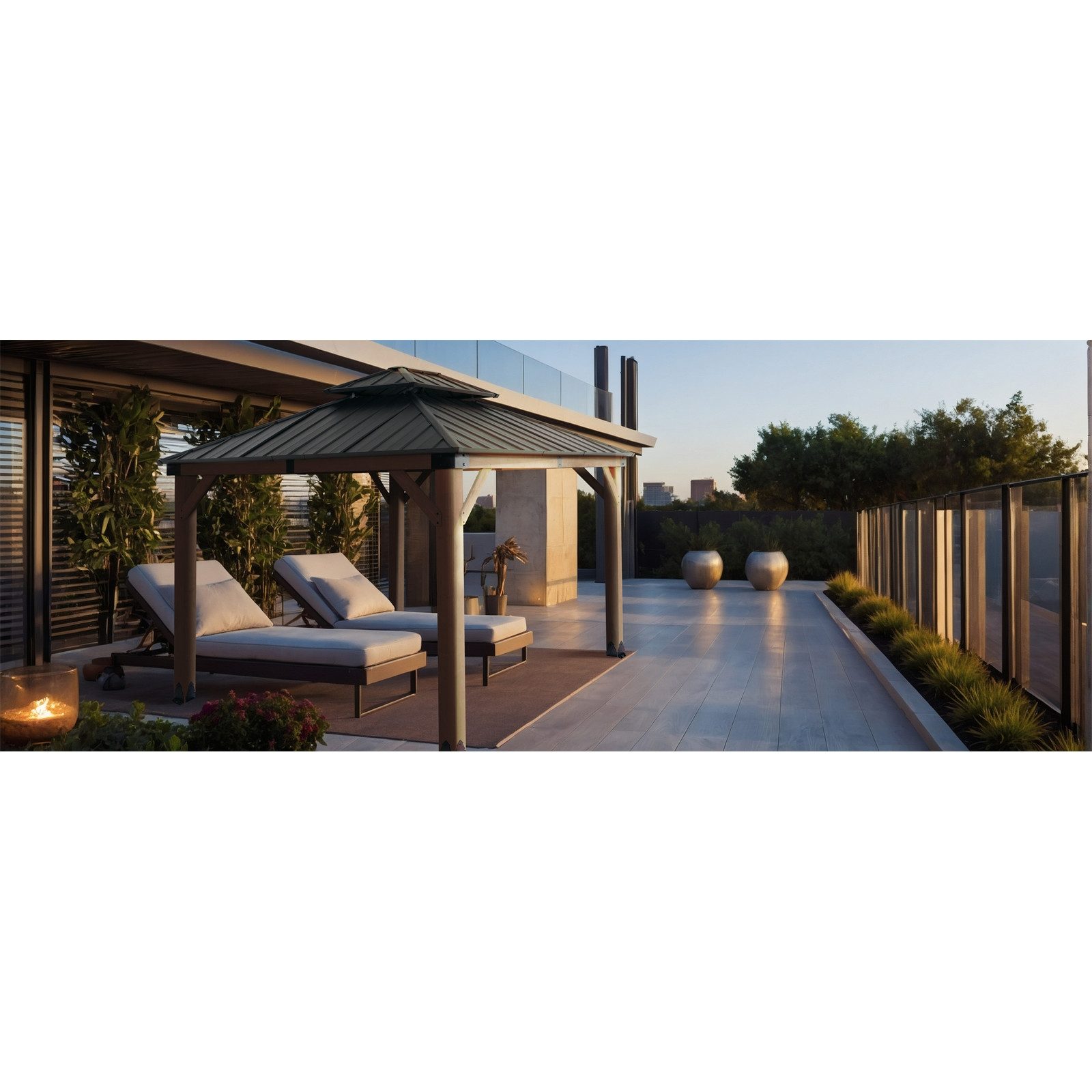 HTI-Living Pavillon Pavillon 308 x 308 cm Jorin, (Stück, 1 Pavillon), Terrassenüberdachung