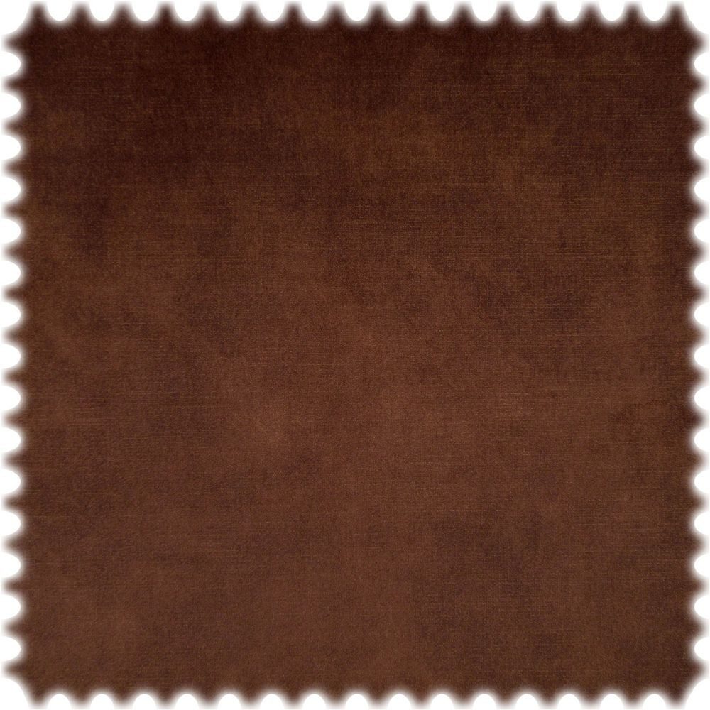Heiro Stoff Edler Samt Velours Möbelstoff Heiro Luxus Braun mit Fleckschutz, Polsterstoff Meterware - Breite:138 cm