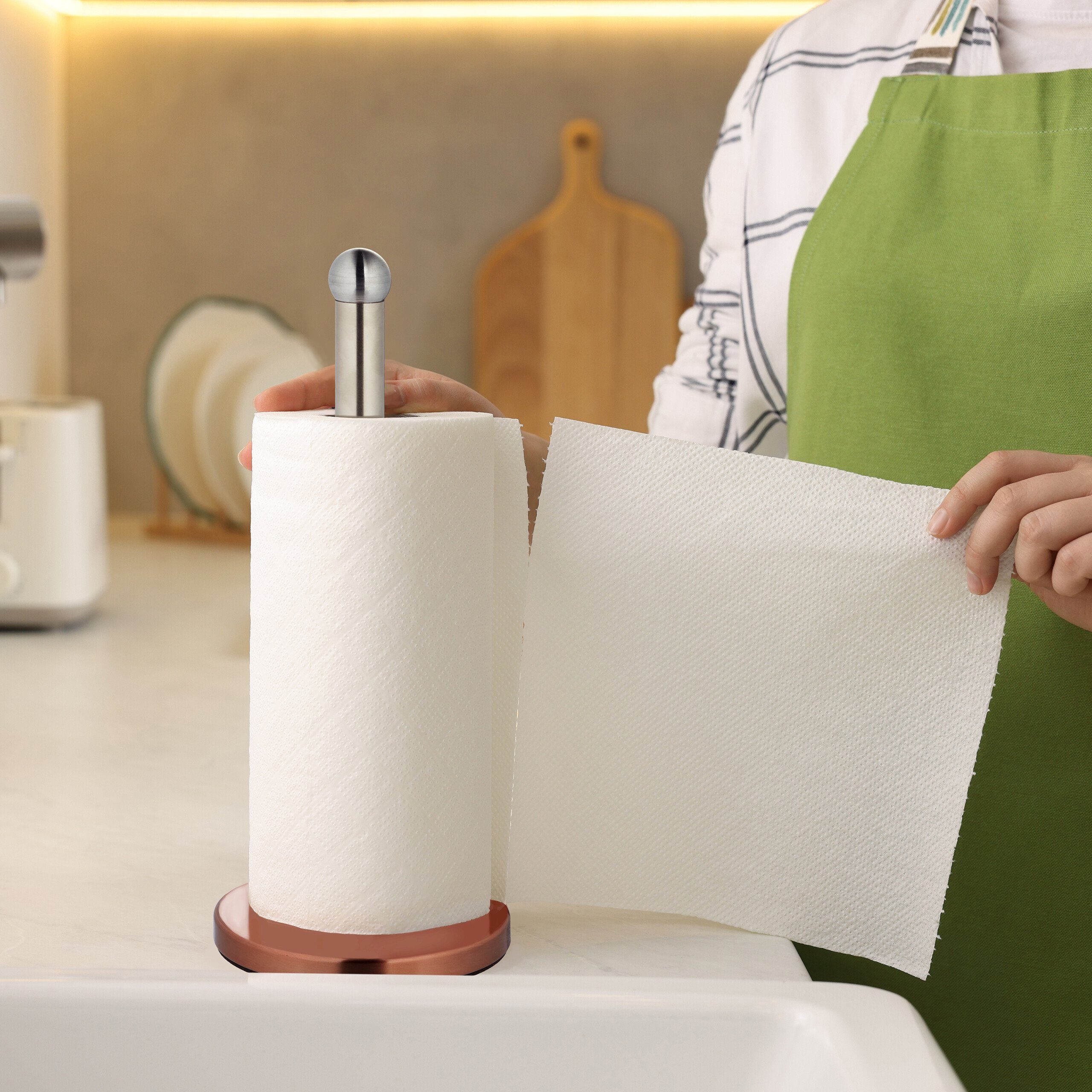 relaxdays Küchenrollenhalter Stehender Küchenrollenhalter