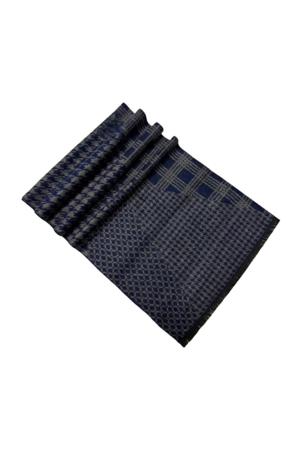 Fashion Scarf World Modeschal Zeitloser Unisex-Schal mit strukturierter Musterkombination, Vielseitig tragbar und jeden Tag nutzbar