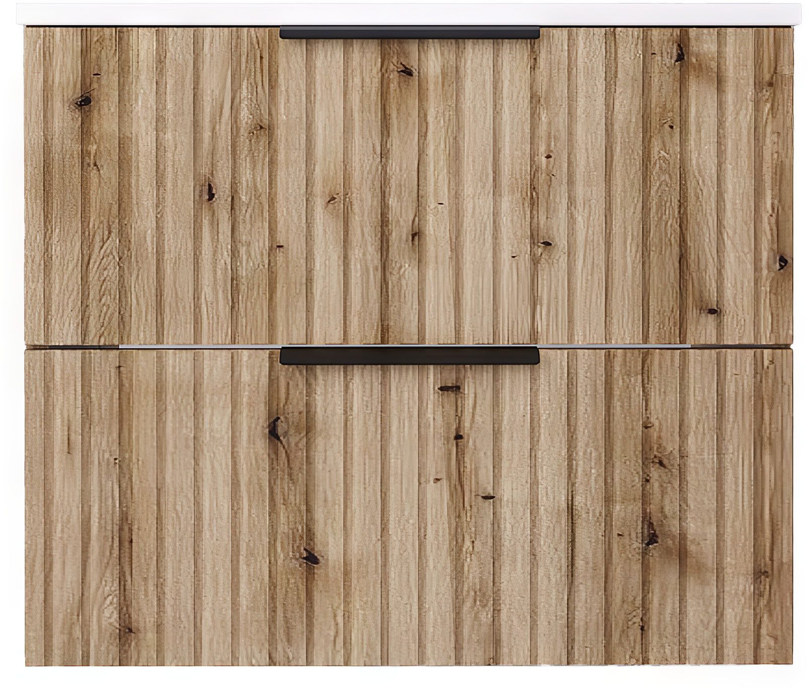 welltime Waschtisch TIBU mit Waschbecken. 2 Schubladen. 2 Breiten (60/80cm) und 4 Farben, Badschrank mit Waschbecken, Softclose, Maße B/H/T: 61/53/47 cm