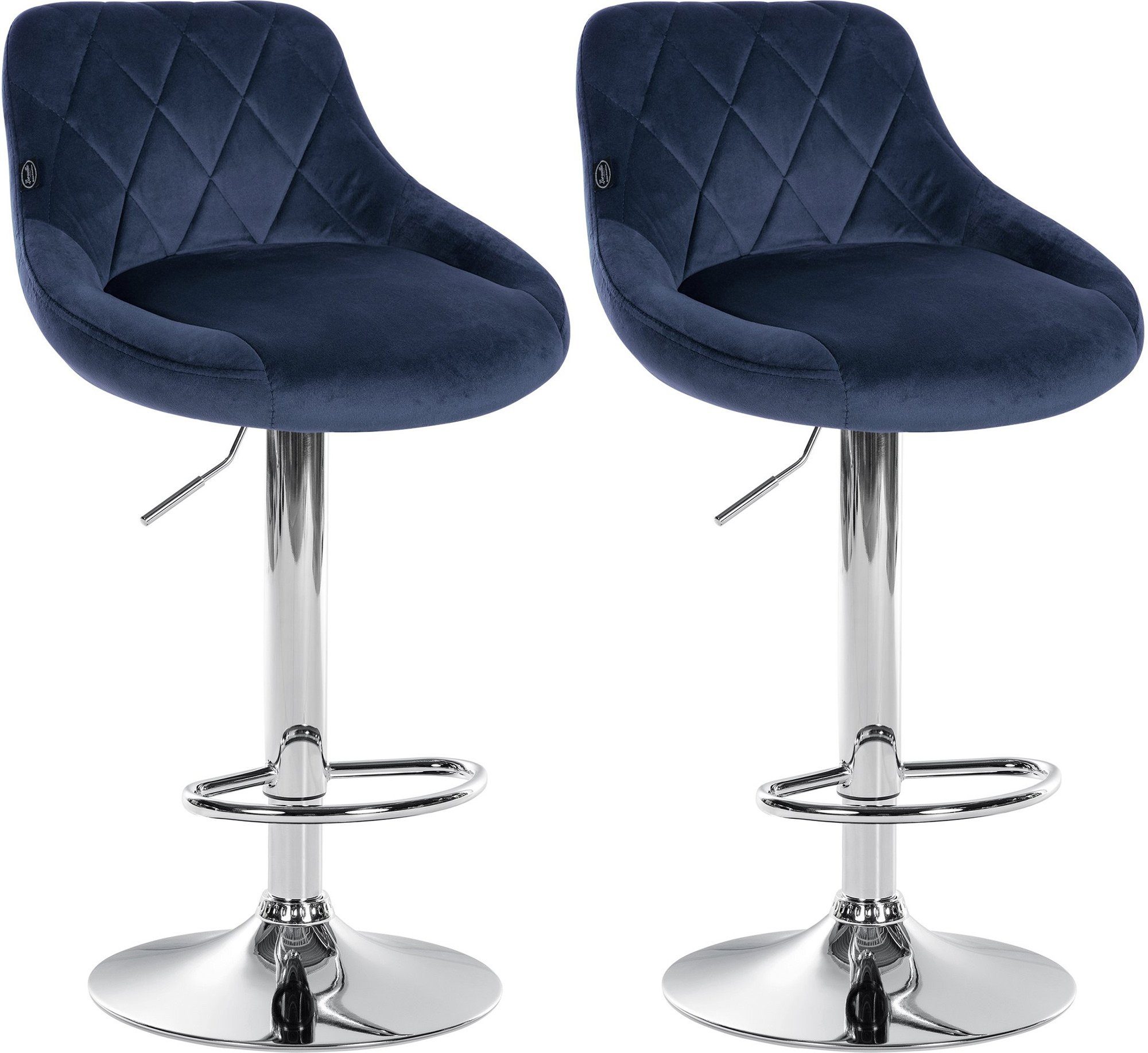 CLP Barhocker Lazio Samt (2er Set, günstig online kaufen