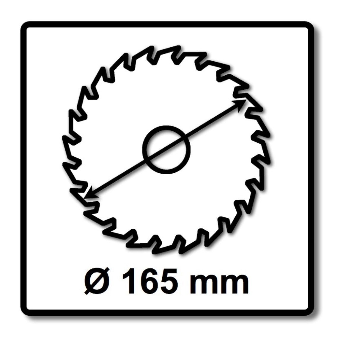 Makita Kreissägeblatt EFFICUT Kreissägeblatt für Holz 165 x 1,4 x 20 mm 25 Zähne (B-62985)