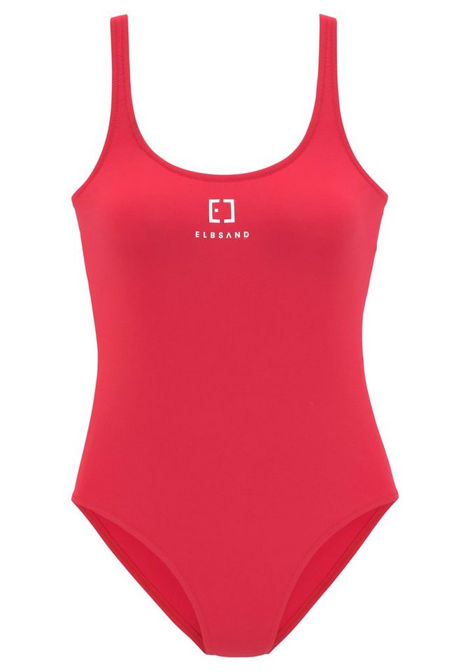 Elbsand Badeanzug, mit Logoaufdruck vorn › rot  - Onlineshop OTTO