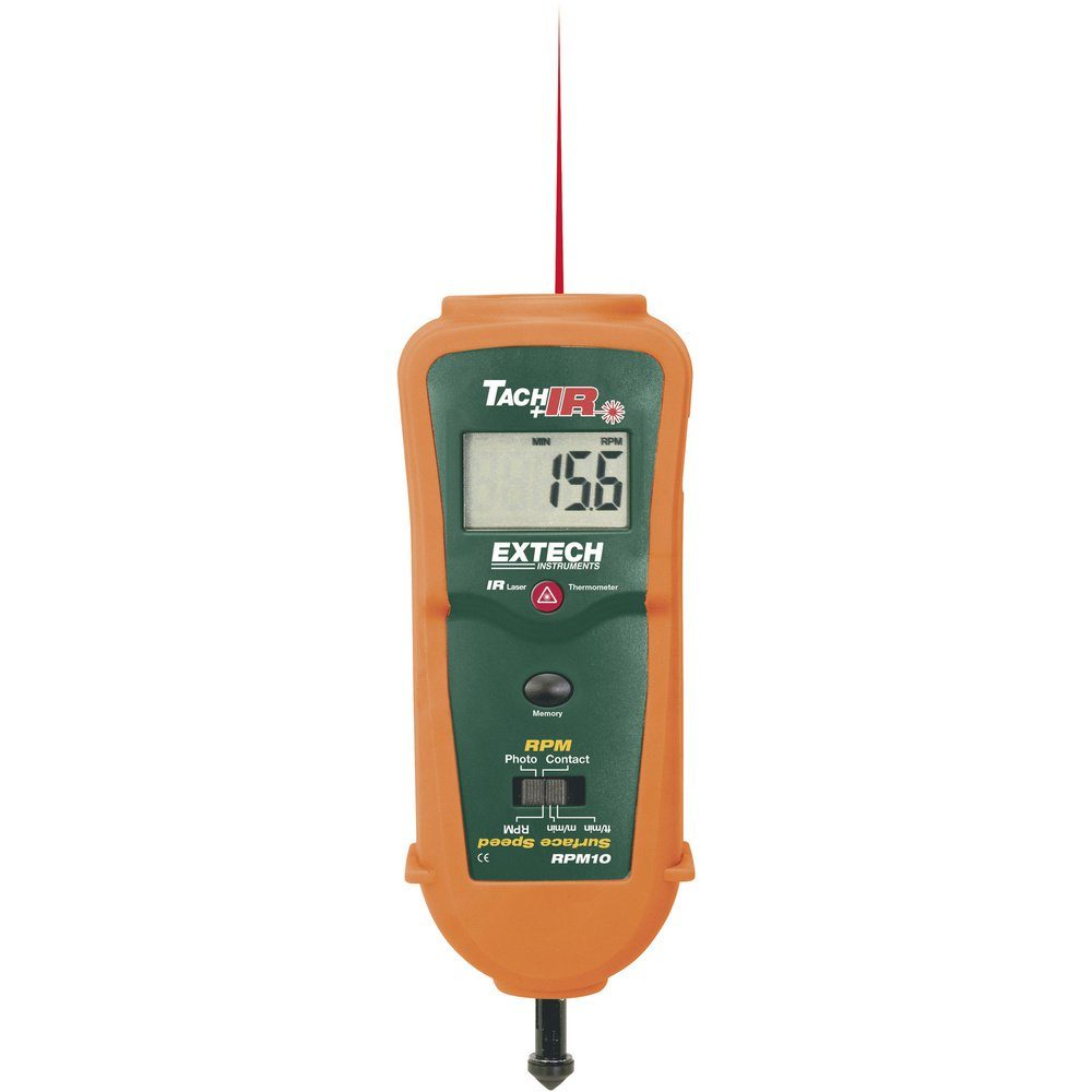 Drehzahlanzeige Extech RPM10 Drehzahlmesser mechanisch, optisch 0.5 - 19999 U/min 10
