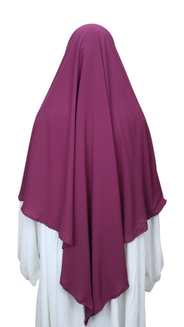 Aymasal Hijab Einlagiger Khimar Hiba aus Medina-Seide (Single item) Einlagig; fließende Medina-Seide; weiter bedeckender Fall