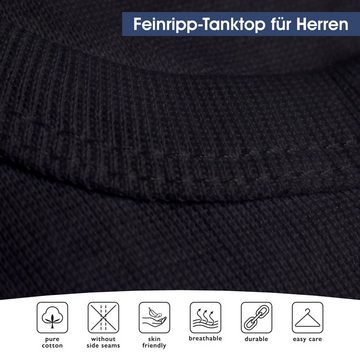 celodoro Unterhemd Herren Feinripp Tank Top (4er Pack) - Unterhemd ohne Naht