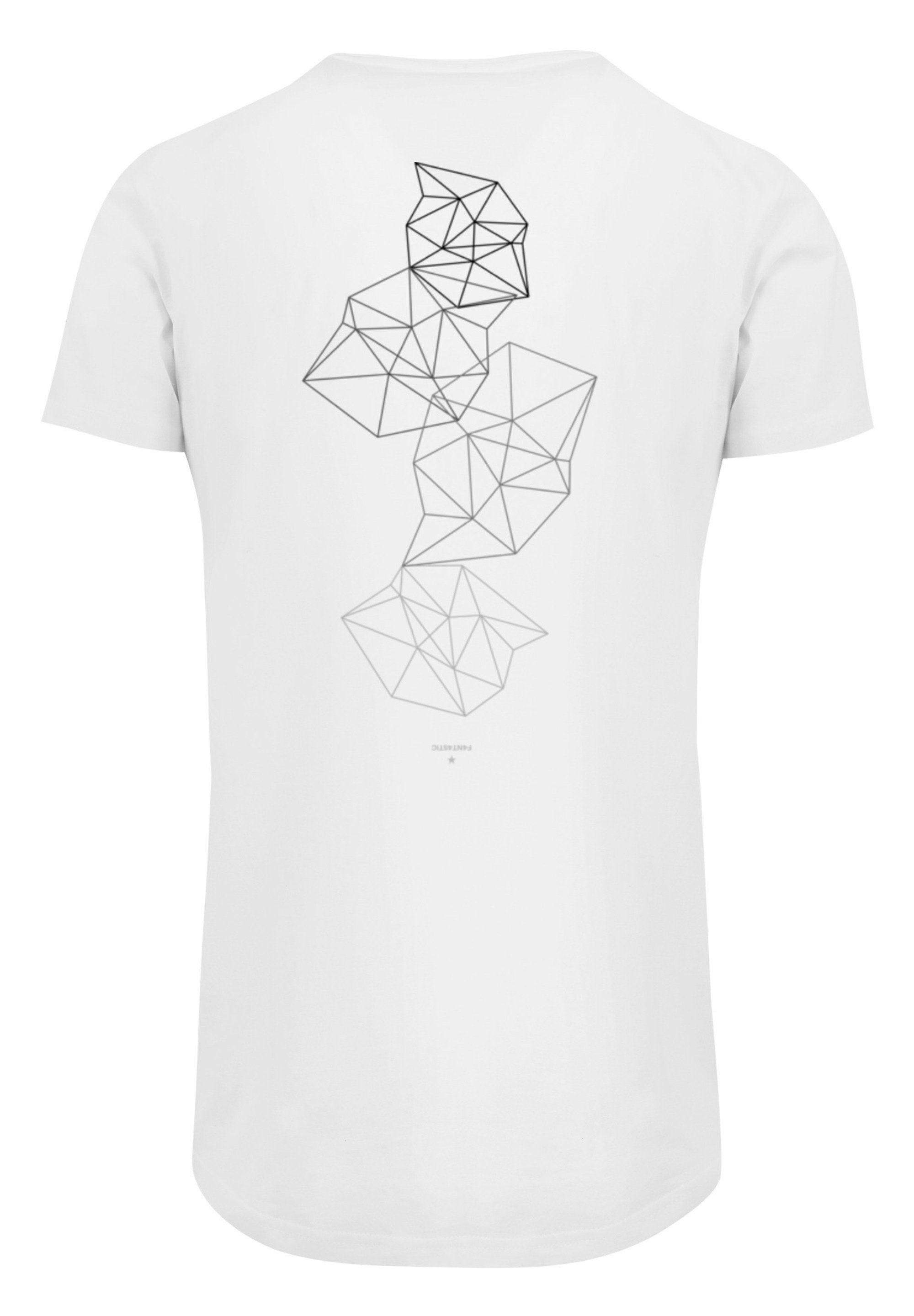 T-Shirt weiß Print Abstract F4NT4STIC Geometrics