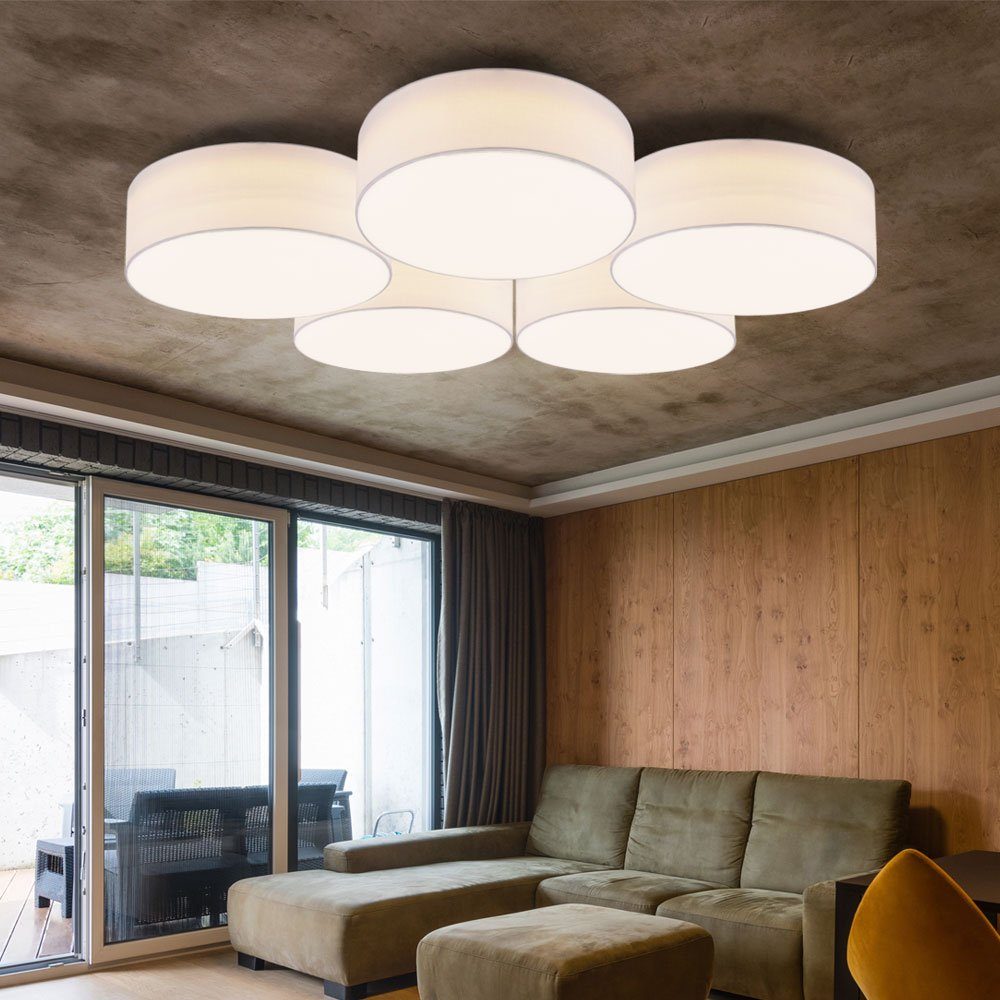 Warmweiß, etc-shop LED Deckenleuchte Leuchtmittel Dimmer Deckenleuchte, Wohnzimmerlampe Deckenlampe inklusive, rund Switch