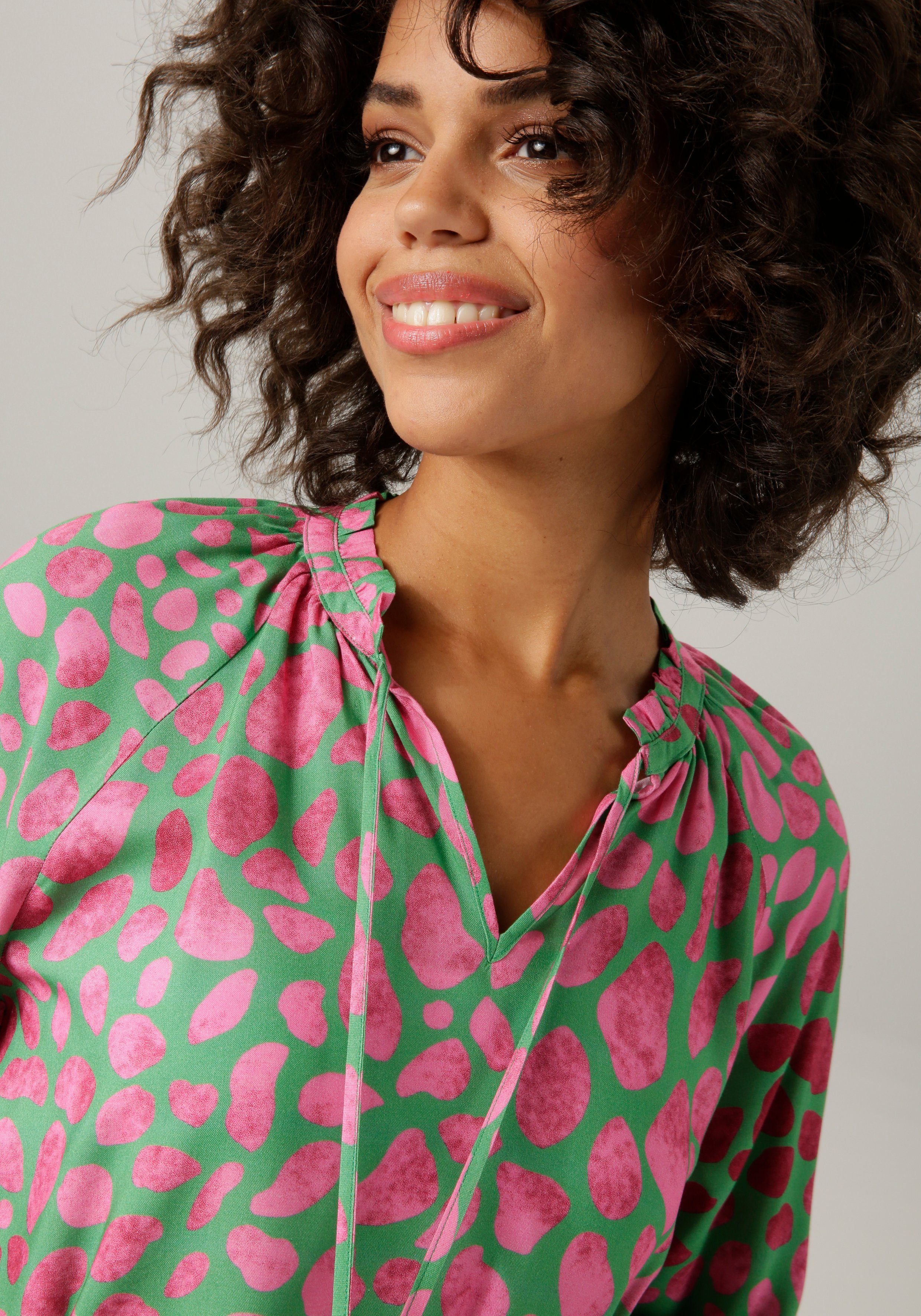 Aniston CASUAL Schlupfbluse mit interessanten Alloverdruck