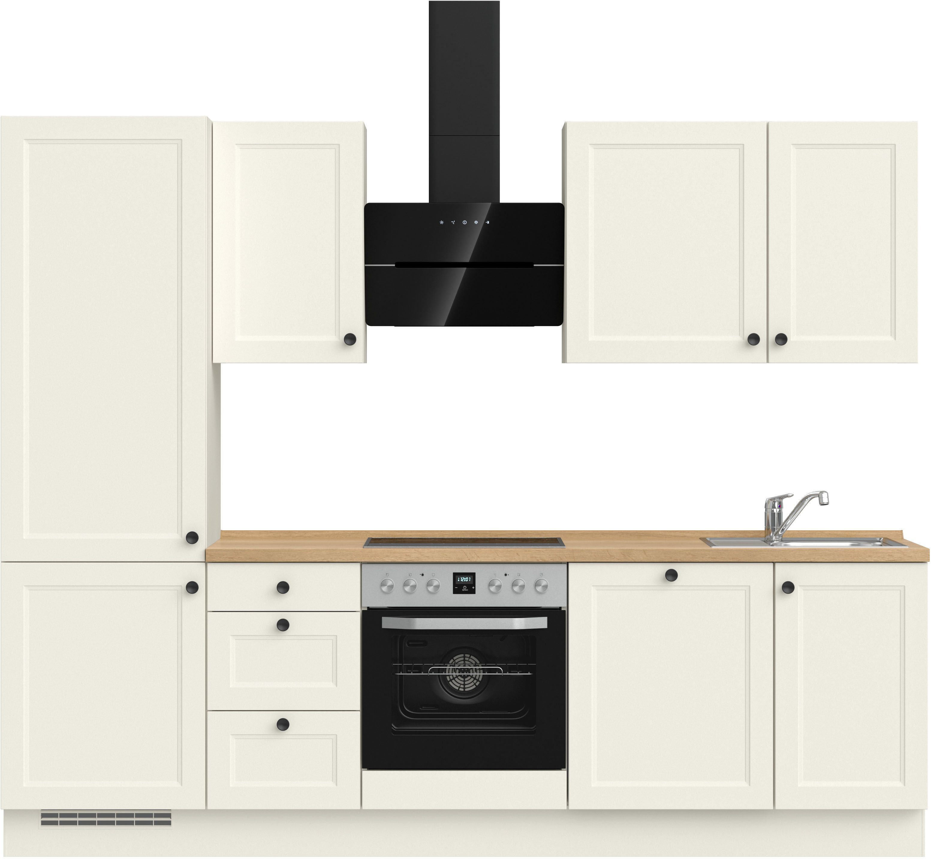 nobilia® Кухниzeile "Cascada II", vormontiert, Breite 270 cm, Ausrichtung wählbar, wahlw. mit E-Geräten