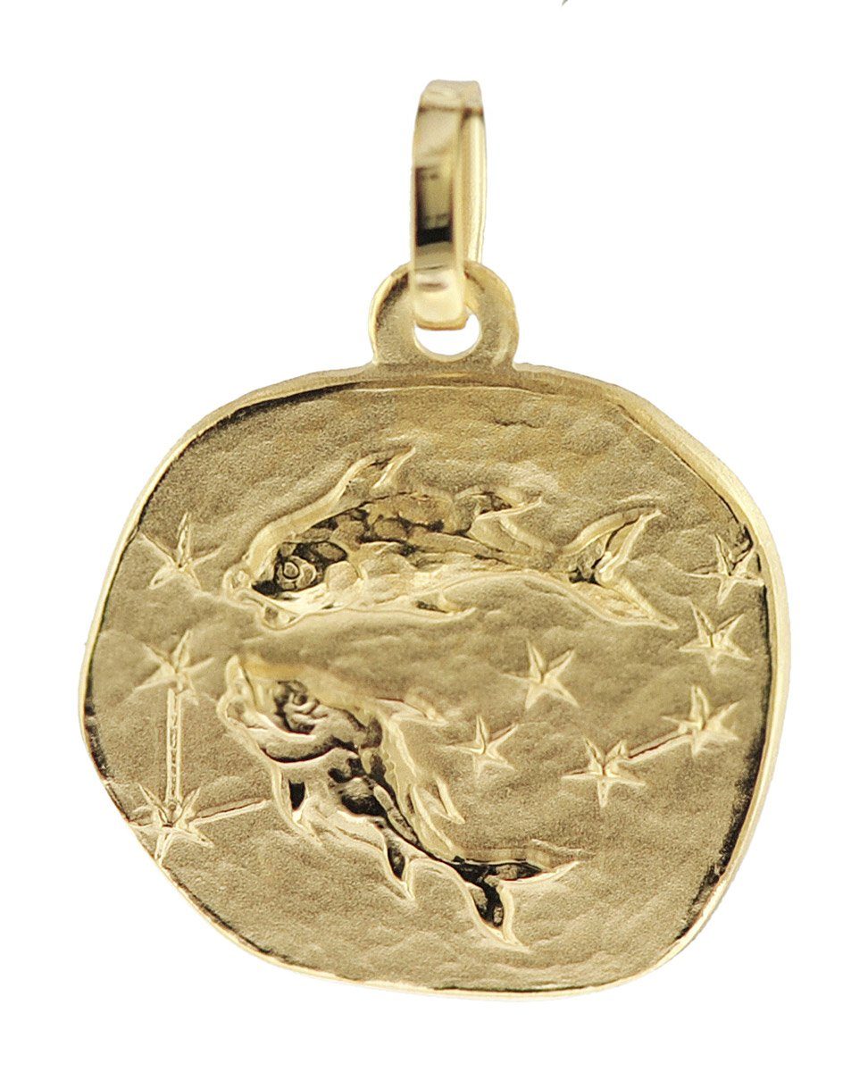 trendor Sternzeichenanhänger Sternzeichen- Fische 333 Gold 16 mm
