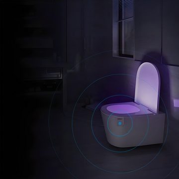 Retoo Nachtlicht Toilettenlicht Motion Sensor WC Toilettenbeleuchtung Nachtlicht, Universell einsetzbar, Sanfte Beleuchtung, Sicherheit und Orientierung