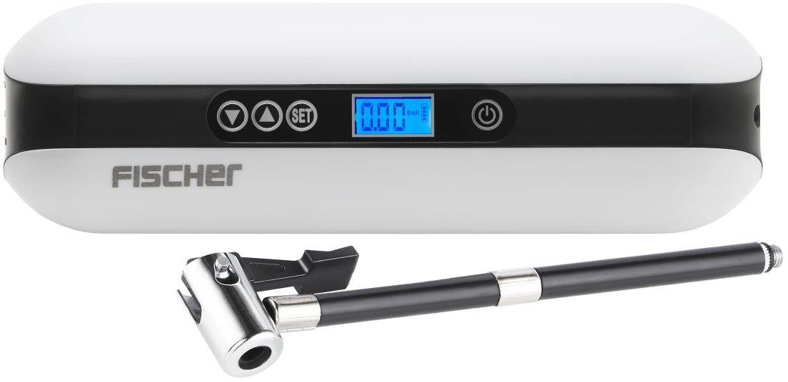 FISCHER Fahrrad Akku-Luftpumpe Akku-Kompressor inkl. Powerbank