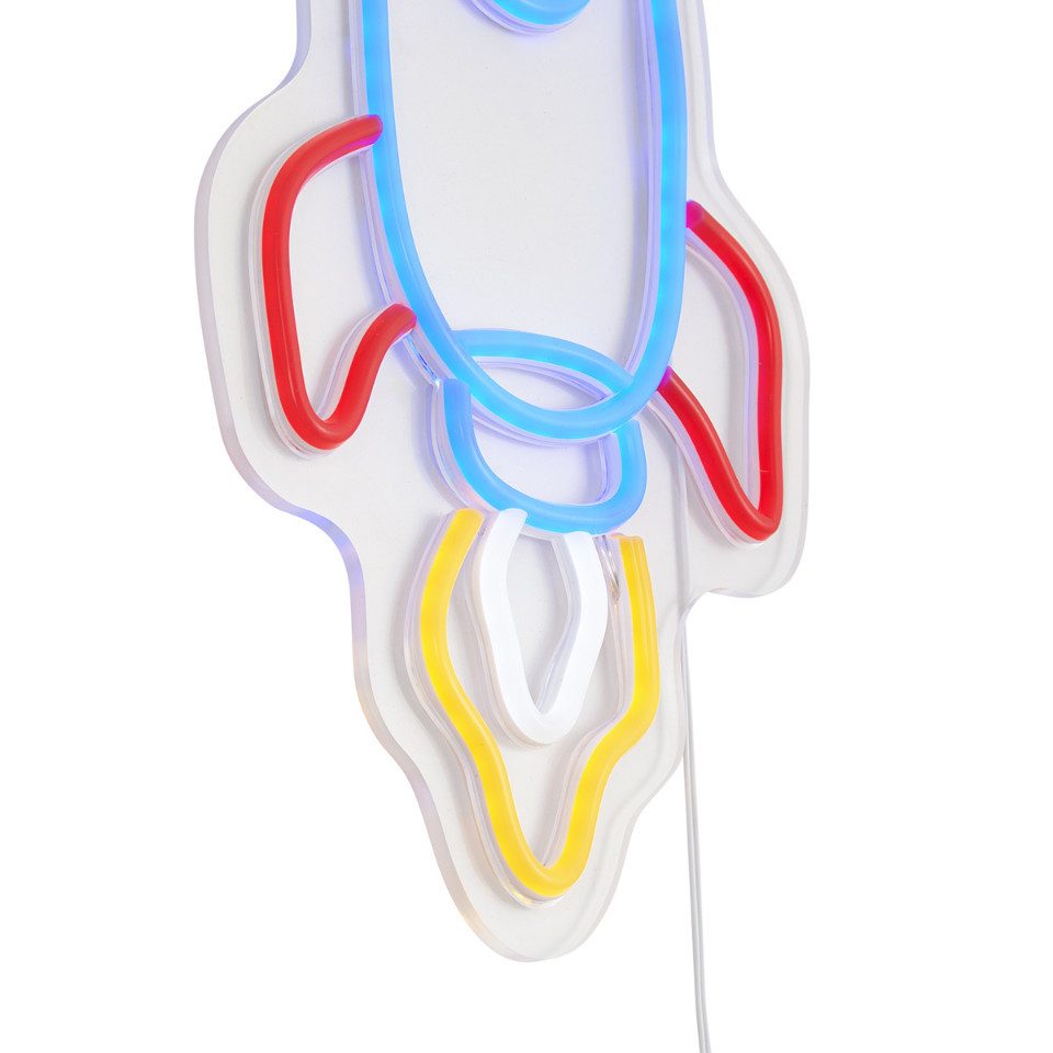 Qazqa Wandleuchte Neon, LED fest integriert, Extra-Warmweiß, QAZQA Wand­leuchte, integrated, Bunt, Kunststoff, Design
