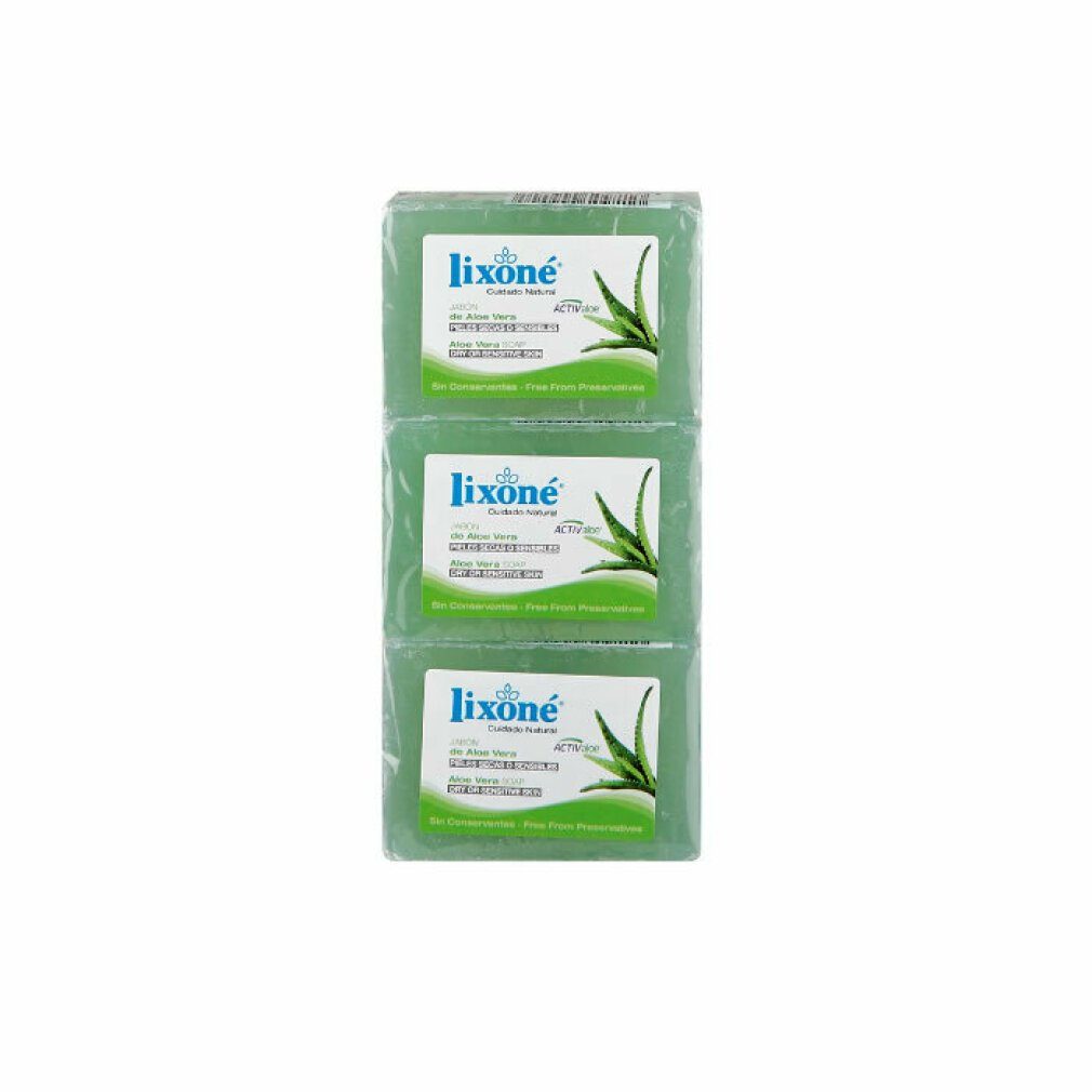 Lixone Feste Duschseife Lixoné Aloe Vera Soap Trockene Oder Empfindliche Haut 3x125g