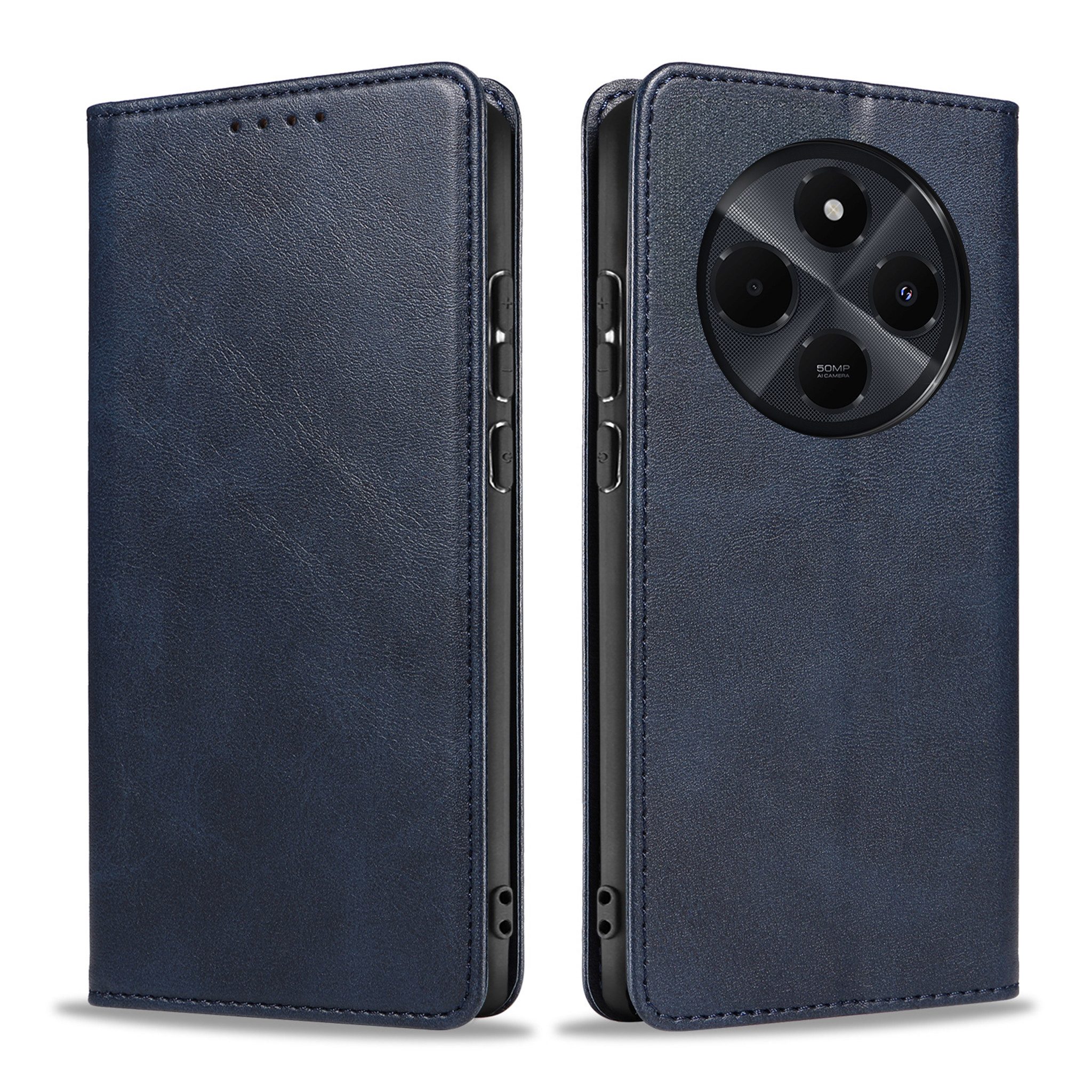 Tec-Expert Handyhülle Tasche Hülle für Xiaomi Redmi 14C 6.88 Zoll, 6.88, Cover Klapphülle Case mit Kartenfach mit Displayglas