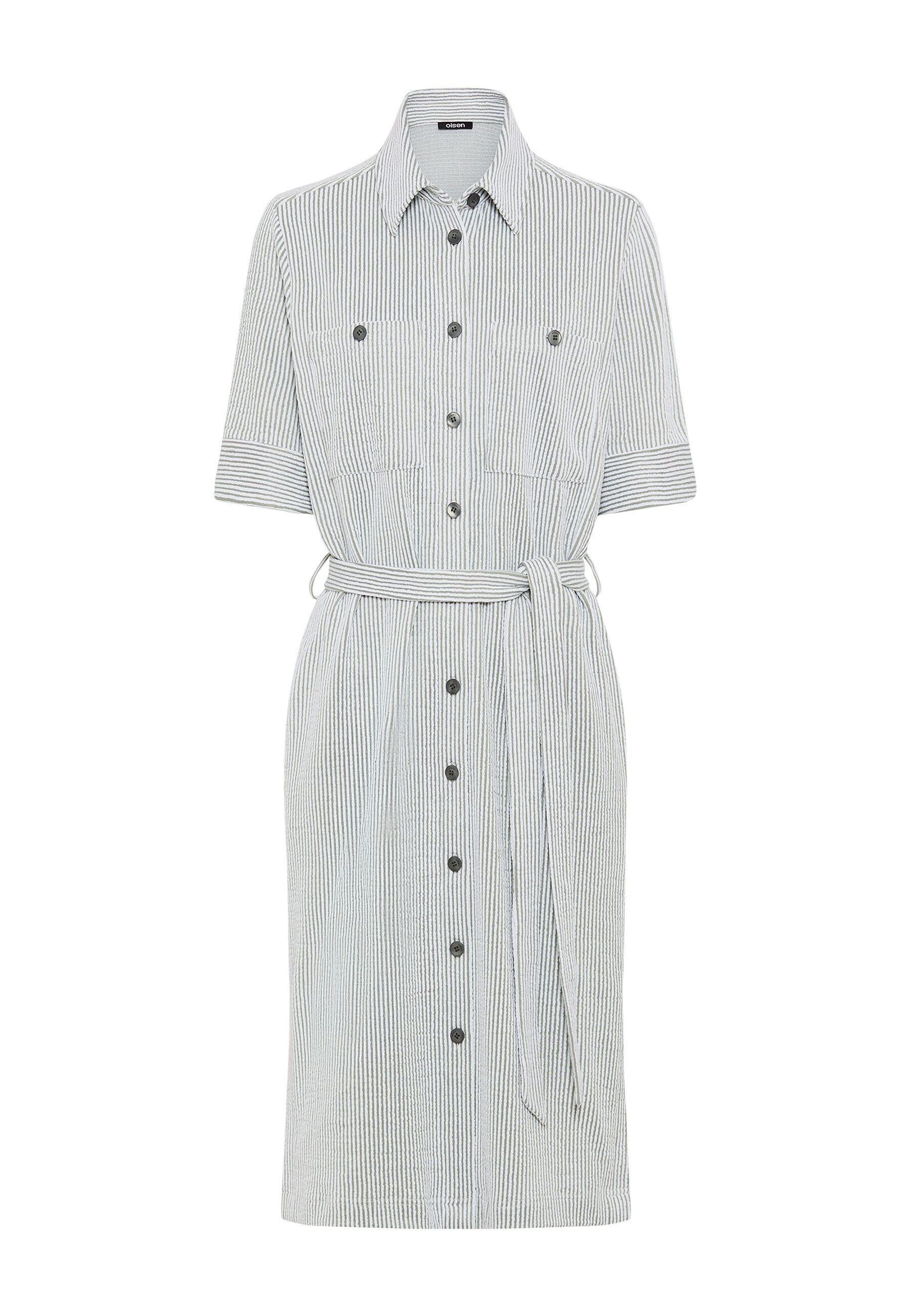 Olsen Midikleid Kleid mit Streifen und 1/3-Ärmel