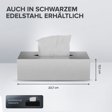 ovimar Papiertuchbox Fornaes (1 St), aus Edelstahl in Silber zur Zum Kleben