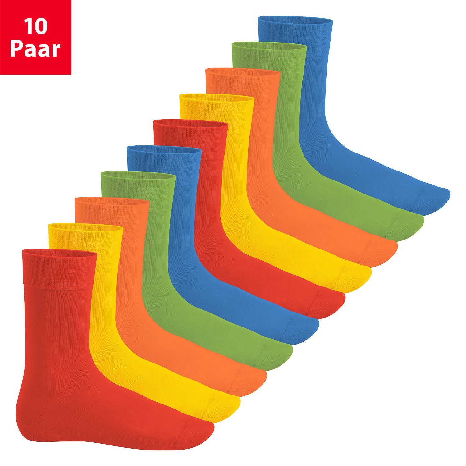 Footstar Basicsocken EVERYDAY! 10 PAAR Damen Herren Socken mit Baumwolle Basic Socken