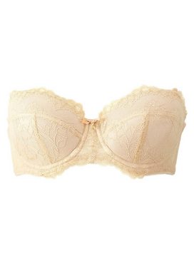 Gossard Multiway-BH Lace Trägerloser Push-Up BH Natur 80 I (Bandeau BH, 1-tlg., Spitze/Netz)