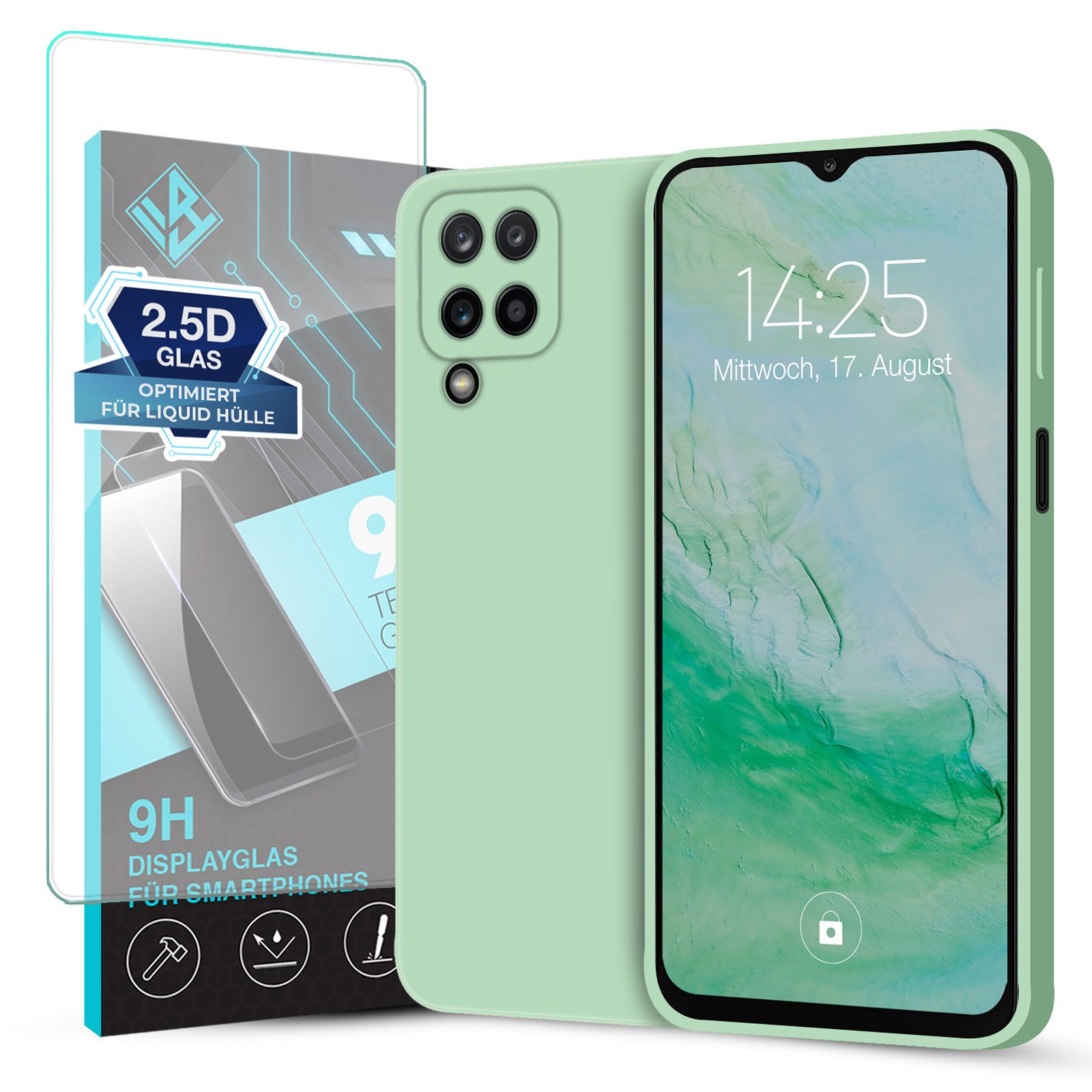 Tec-Expert Handyhülle SoftGrip Cover Hülle für Samsung Galaxy A12 5G, Handy Case Bumper integrierter Kameraschutz flexibel