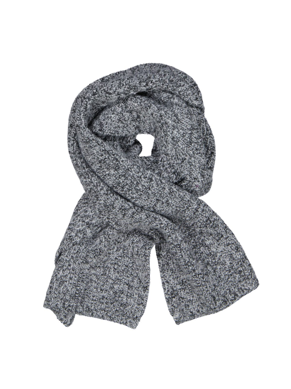 ENGBERS GERMANY Strickschal Herren Strickschal meliert, Dunkelgrau