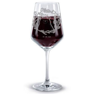 Mr. & Mrs. Panda Rotweinglas Bär Königin - Transparent - Geschenk, Spülmaschinenfeste Weingläser, Premium Glas, Spülmaschinenfest