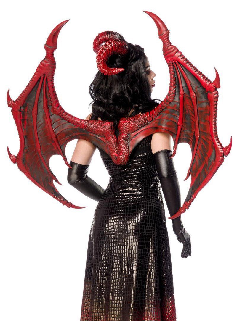Kostüm-Flügel Drache Gummiflügel rot - Kostümflügel für Fasching