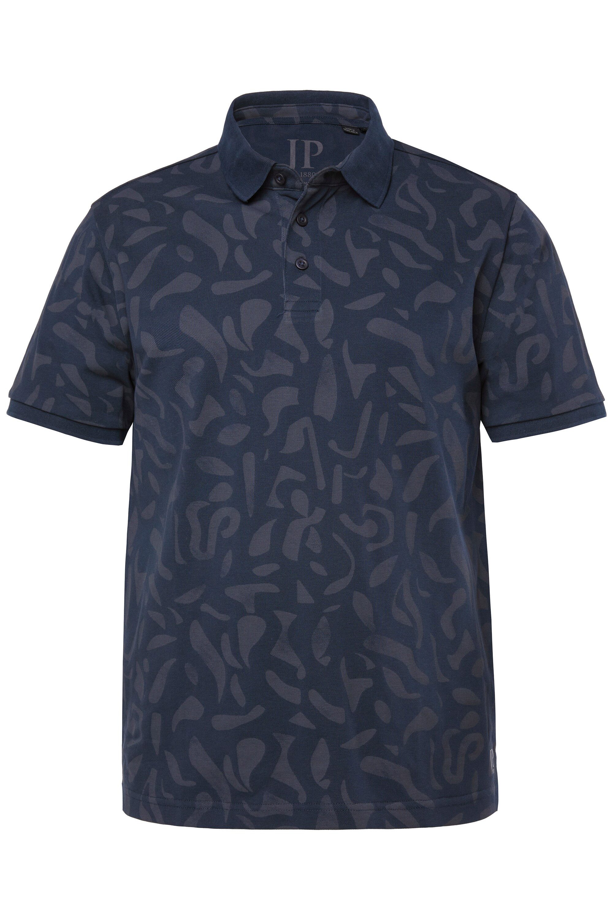 JP1880 Poloshirt Poloshirt Piqué Alloverprint Halbarm