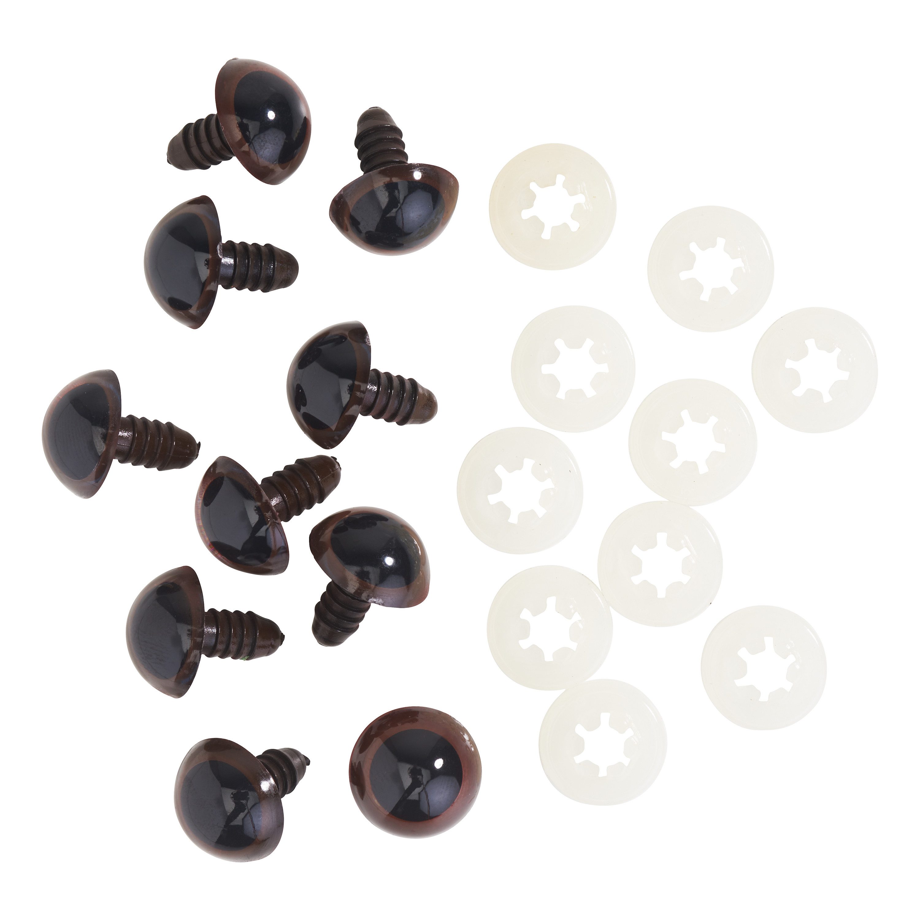 Rayher Kuscheltier Bären-/Tieraugen zum Feststecken, Ø 15 mm