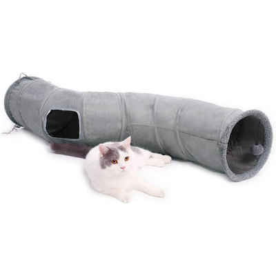 Runxizhou Tierkuscheltier Schön Faltbar Katzentunnel Katzenspielzeug mit Ball Rascheltunnel, (1-tlg)