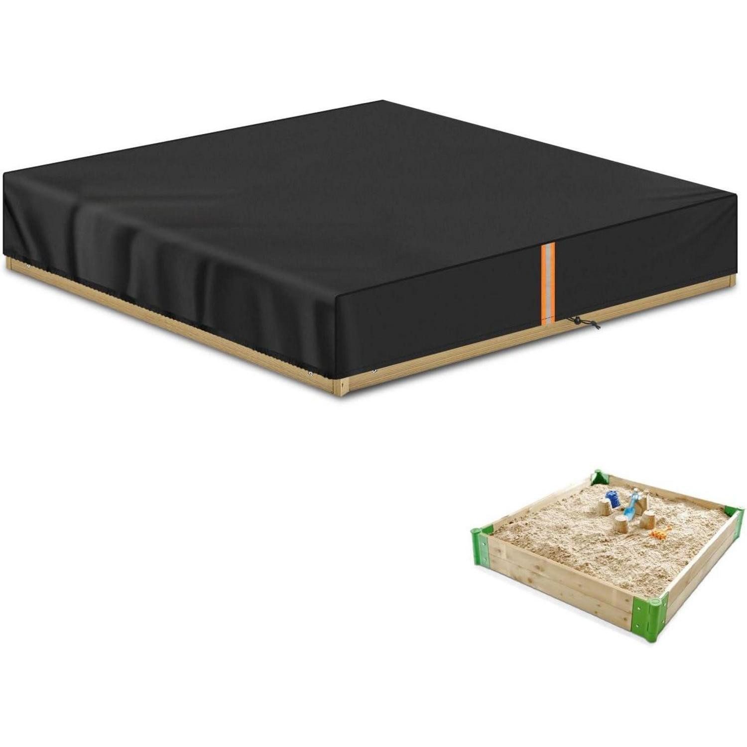 LuxusKollektion Sandkasten-Abdeckplane Sandkastenabdeckung wasserdicht winddicht Kordelzug 420D 125x125x20cm (1-St)