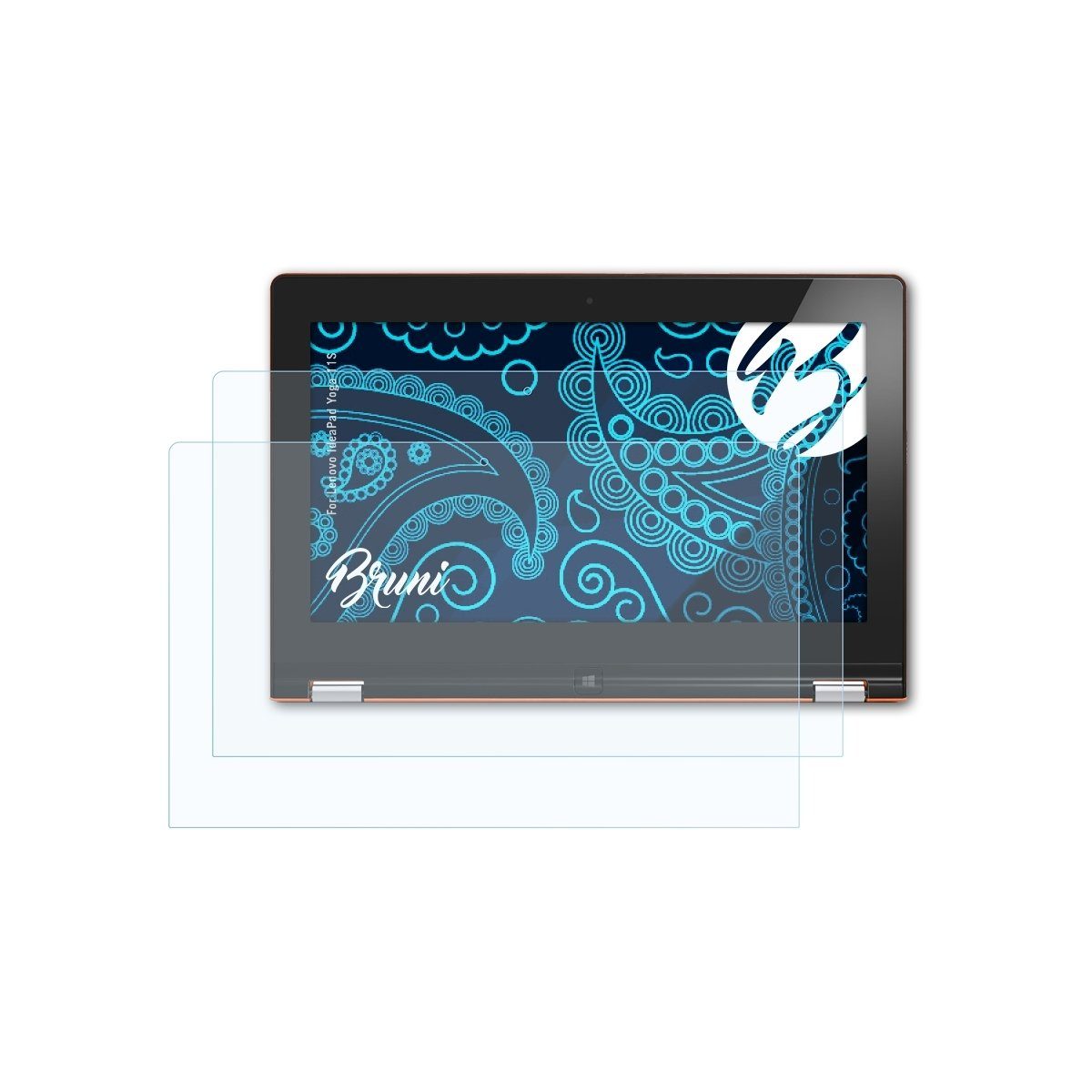 Bruni Schutzfolie Glasklare Displayschutzfolie für IdeaPad Yoga 11S, (2 Folien), praktisch unsichtbar
