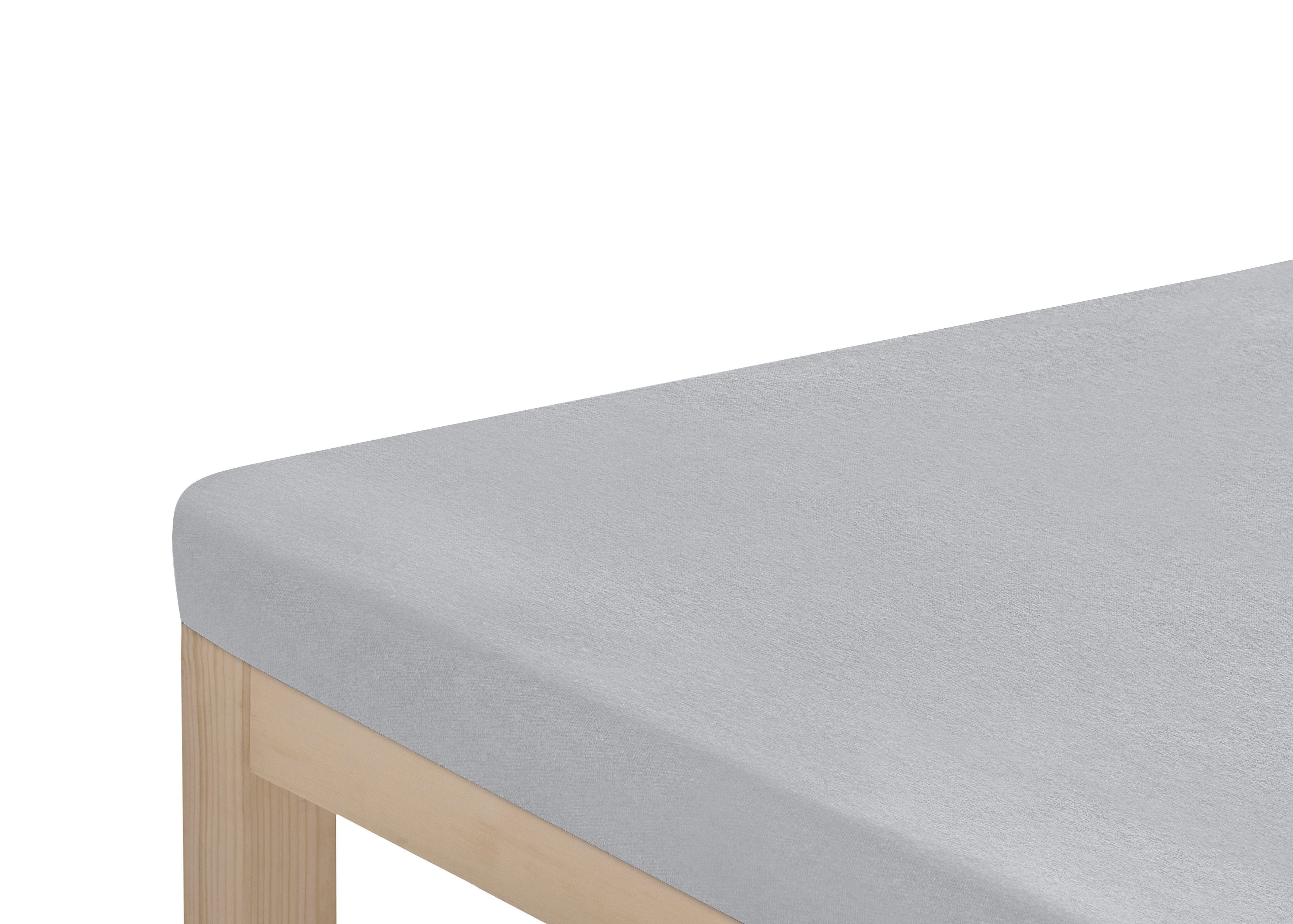 OTTO home Spannbettlaken Topper Basic, in Gr. 90x200, 140x200 oder 180x200 cm, Microfaser-Jersey, Gummizug: rundum, (1 Stück), Baumwolle, Matratzen bis 8 cm Höhe, Bettlaken, Spannbetttuch, Laken