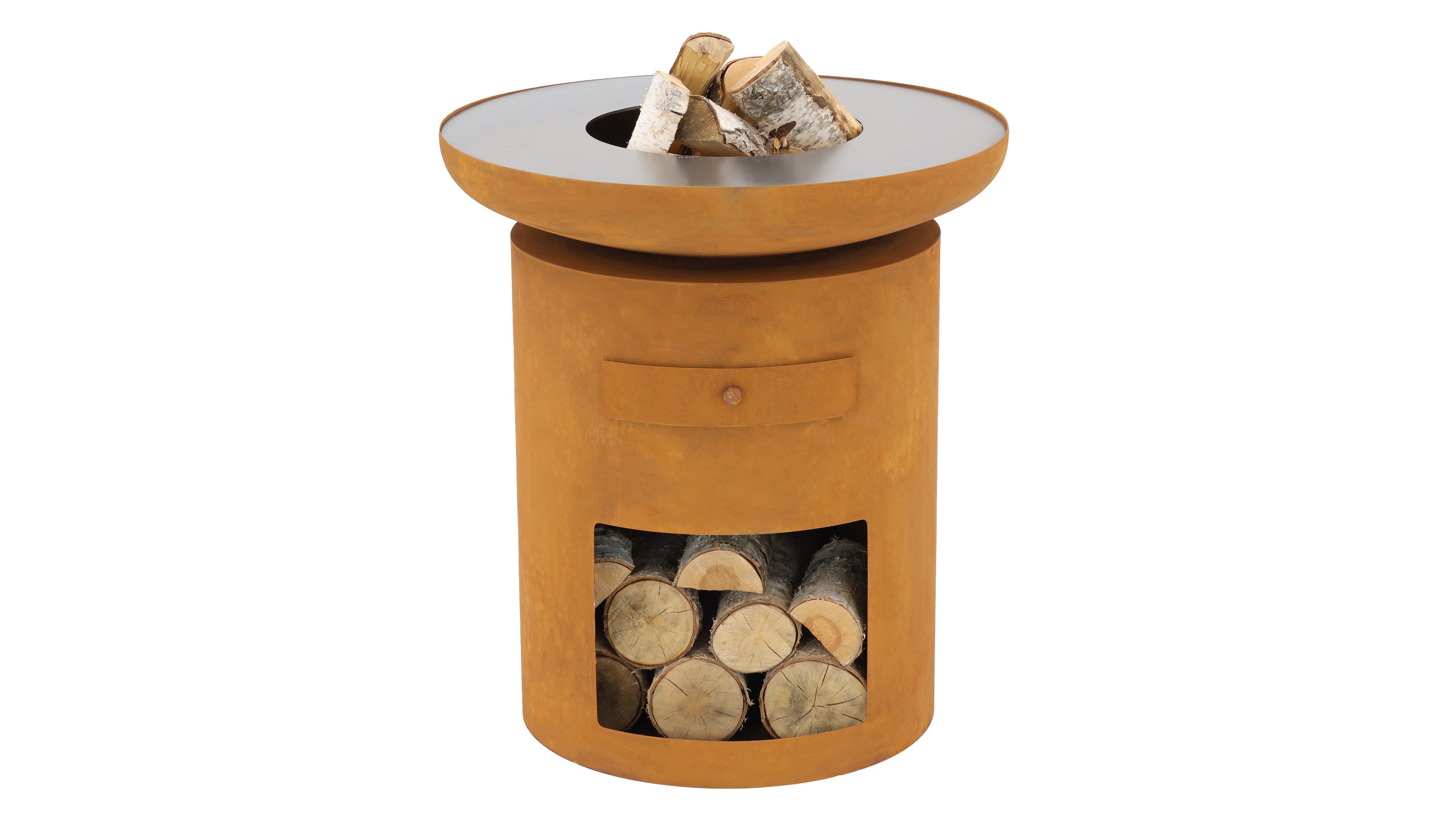 Buschbeck Holzkohlegrill Sioux, ØxH: 80x88cm, eine wandelbare Feuerstelle, aus robustem Material