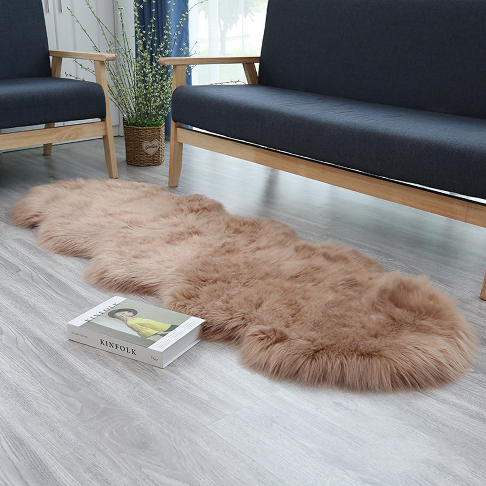 OKWISH Hochflor-Teppich Hochflor Teppich Wohnzimmerteppich Schlafzimmer günstig online kaufen