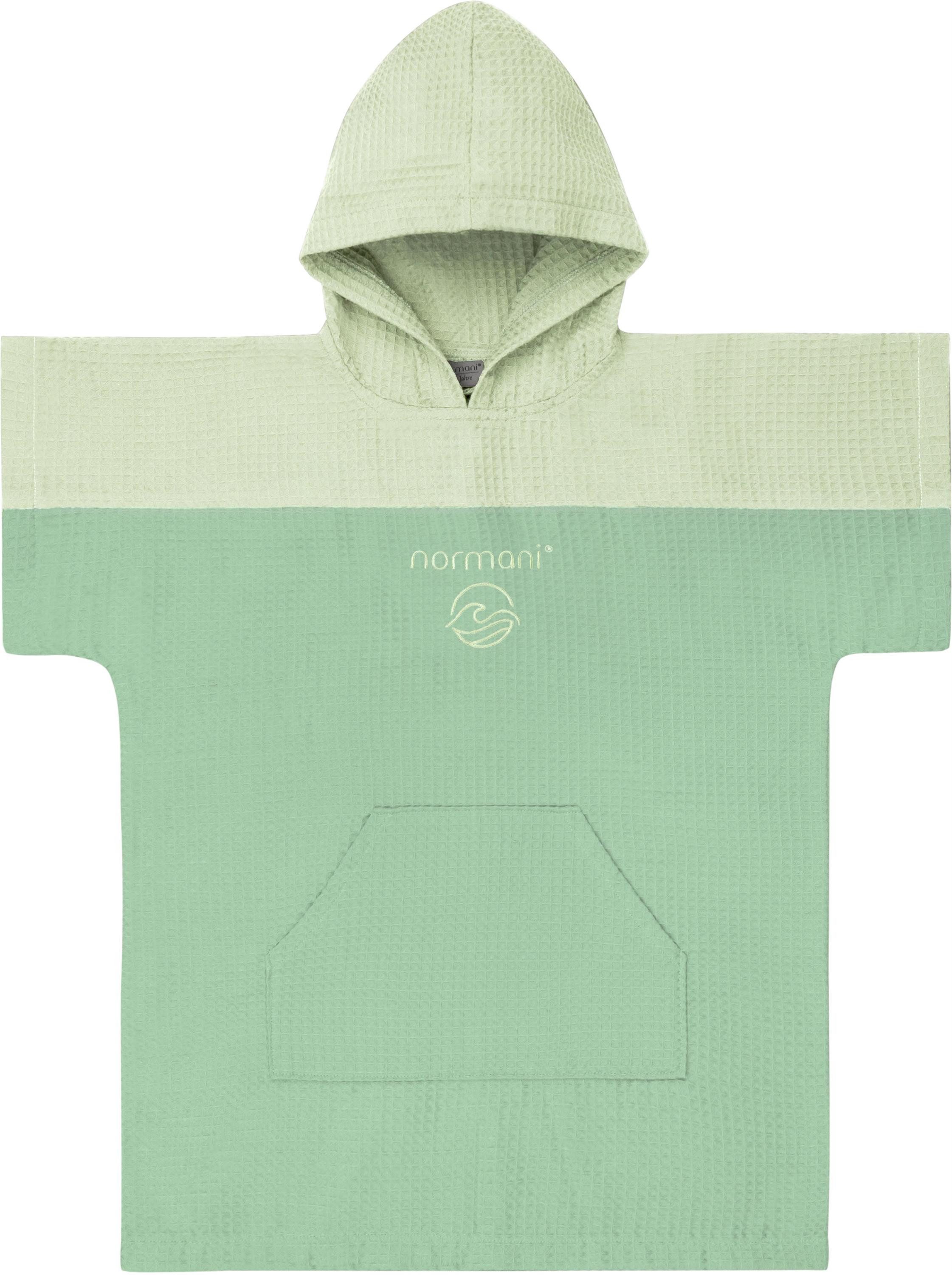 normani Badeponcho Kinder Badeponcho Baku, Langform, Viskose, atmungsaktiv, schnelltrocknend, Schlupf, Badeponcho für Kinder aus 100 % Bambusviskose