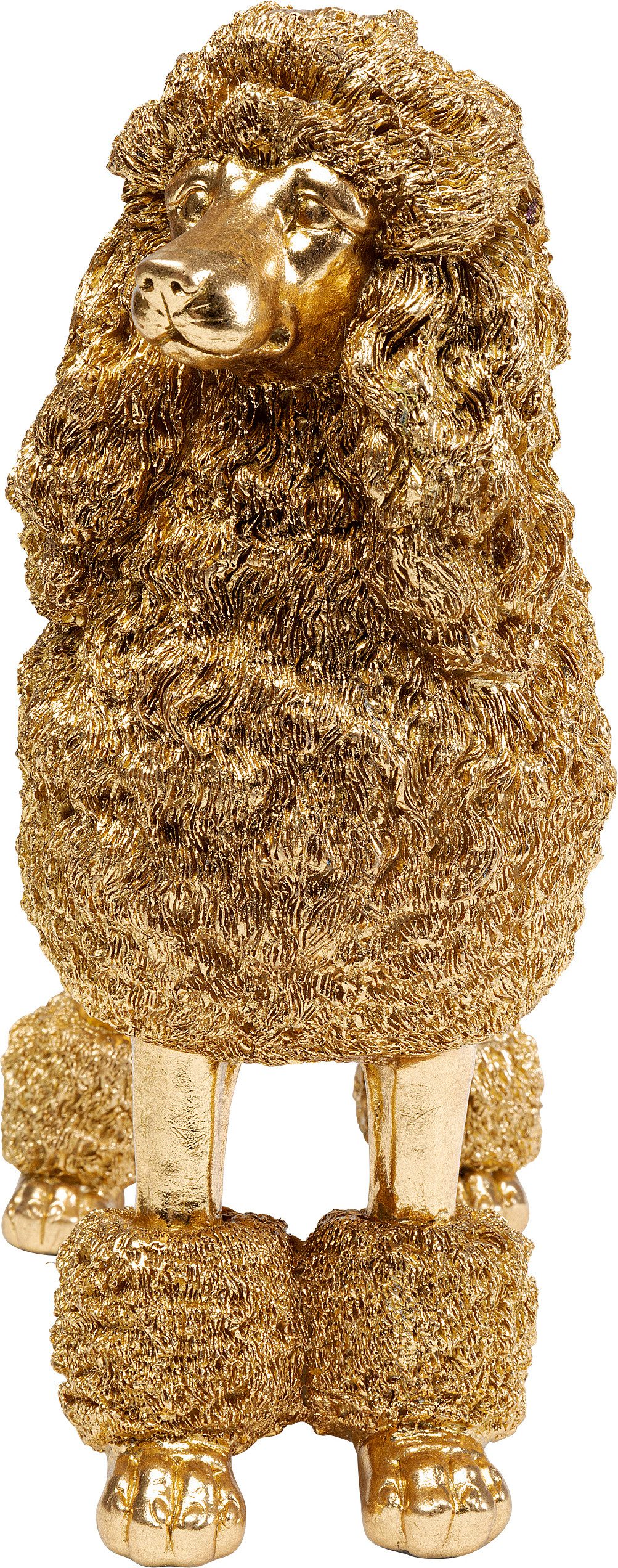 Kare Design Dekofigur Mrs Poodle Gold 34cm
