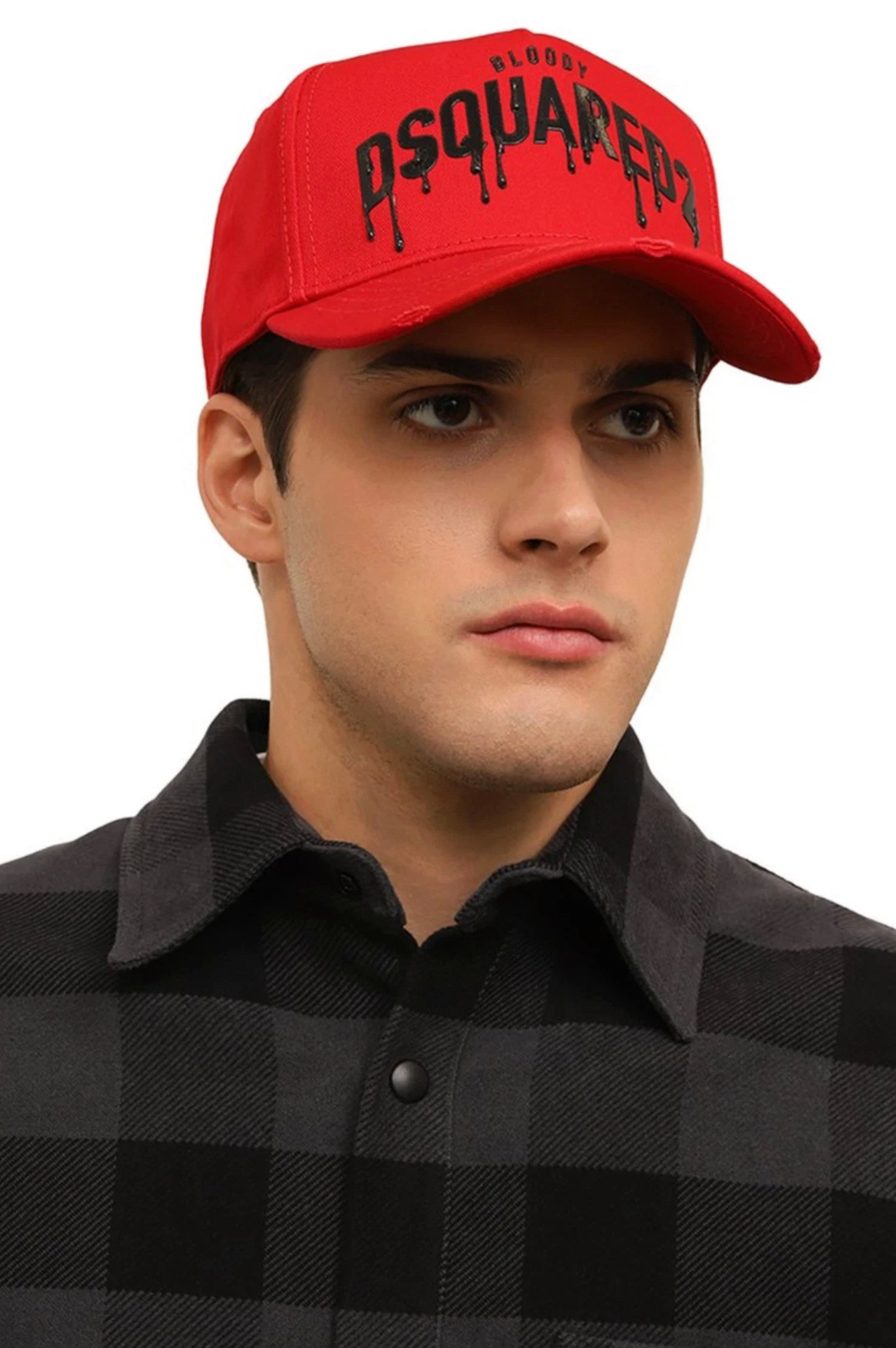 Dsquared2 Baseball Cap Halloween Horror Academy Limited Cap Mütze Basebalkappe Frontprint im tropfenden Blood-Design