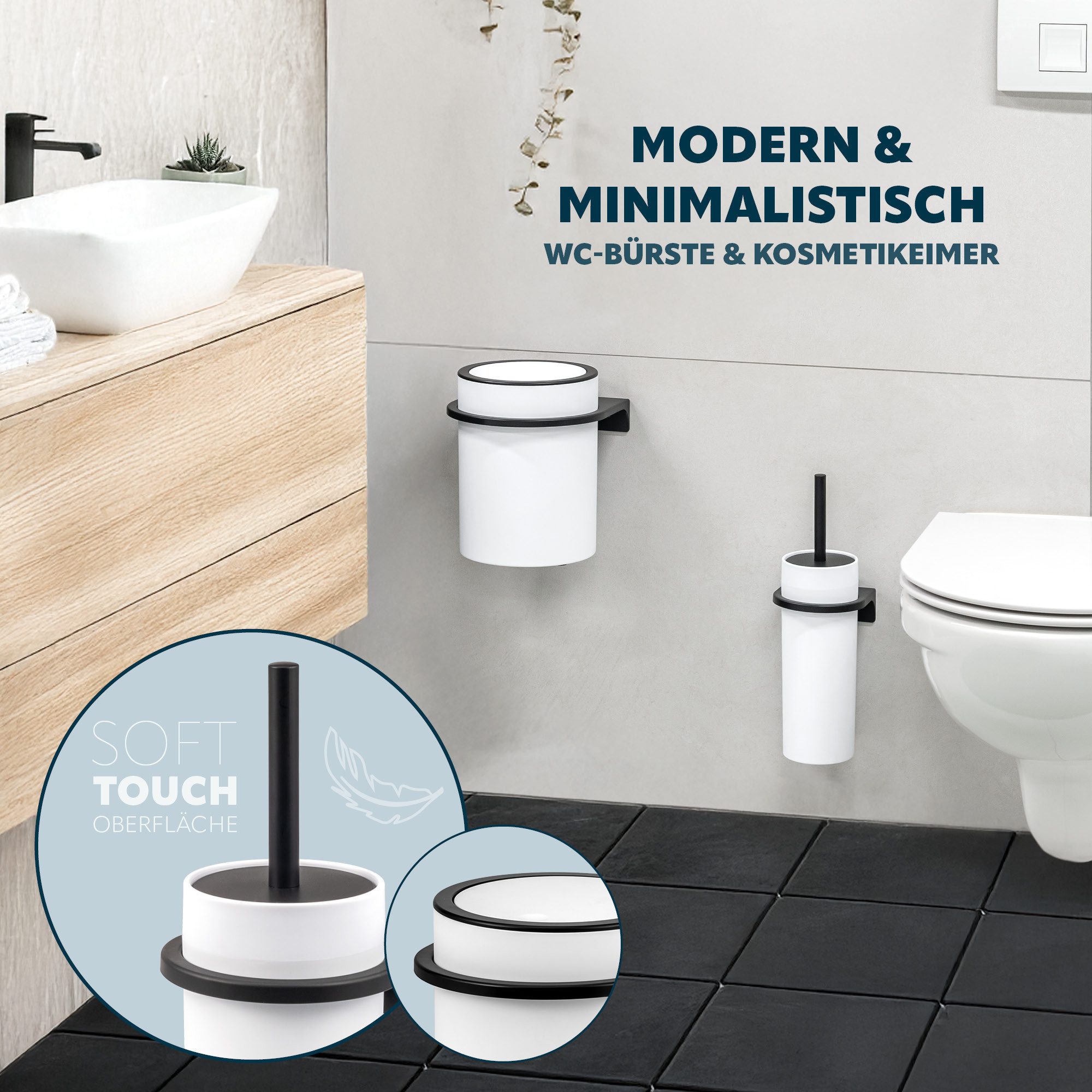 bremermann Badaccessoire-Set 2tlg. Bad-Set SAVONA Softtouch inkl. Wandhalte günstig online kaufen