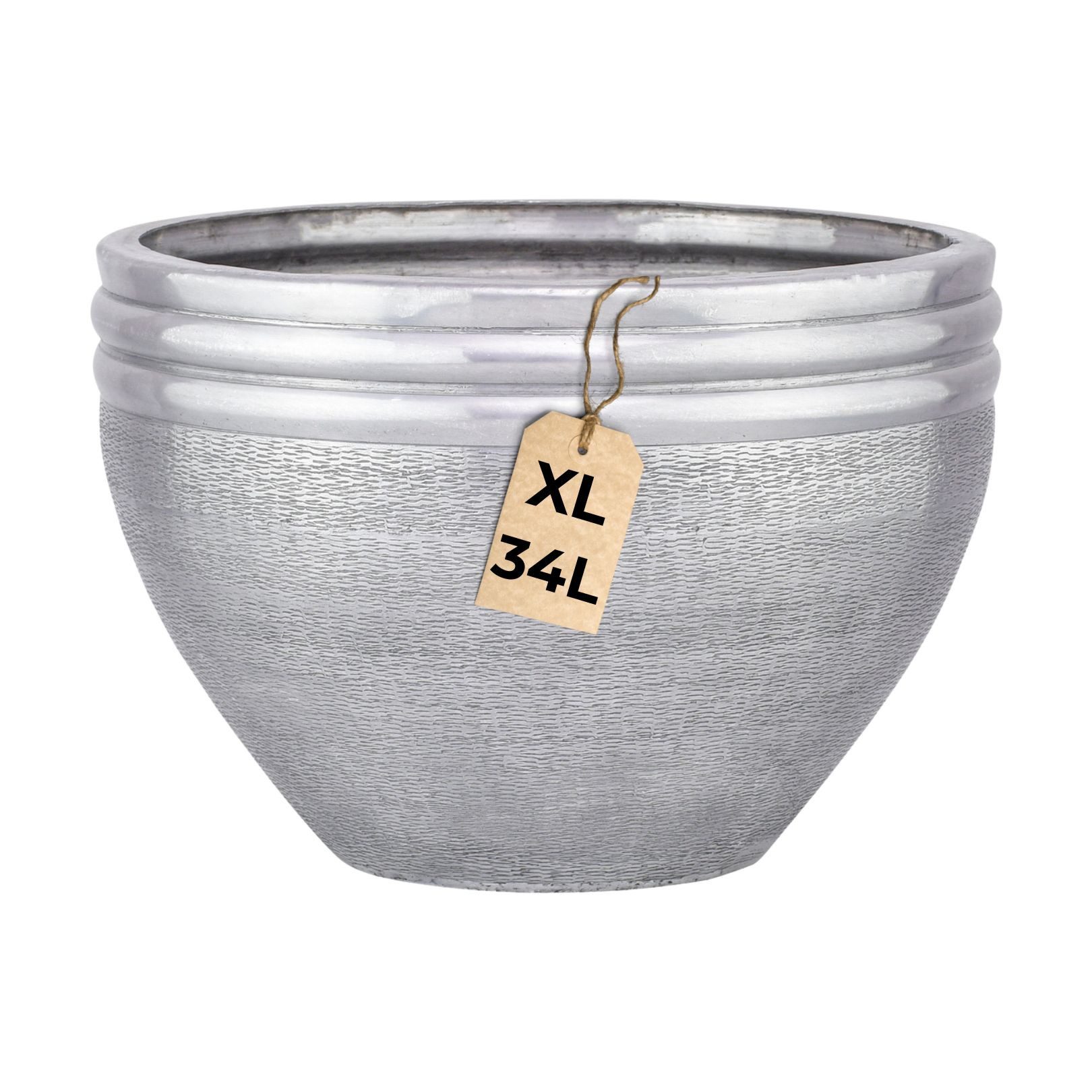 Marrakesch Orient & Mediterran Interior Übertopf Blumentopf Calvino Silber günstig online kaufen