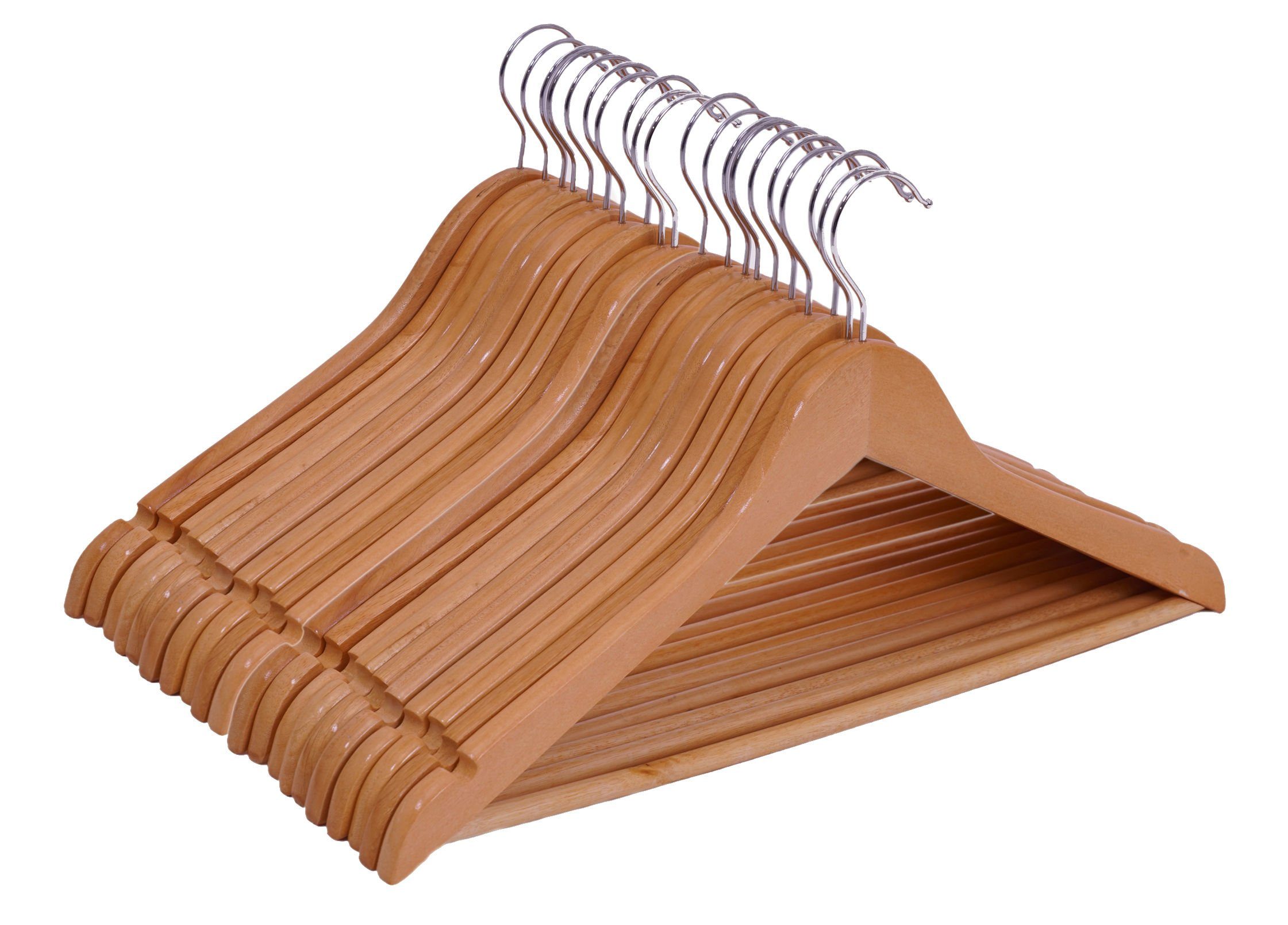 Spetebo Kleiderbügel Holz Kleiderbügel - 20 Stück / natur, (Set, 20-tlg), Garderoben Holzbügel