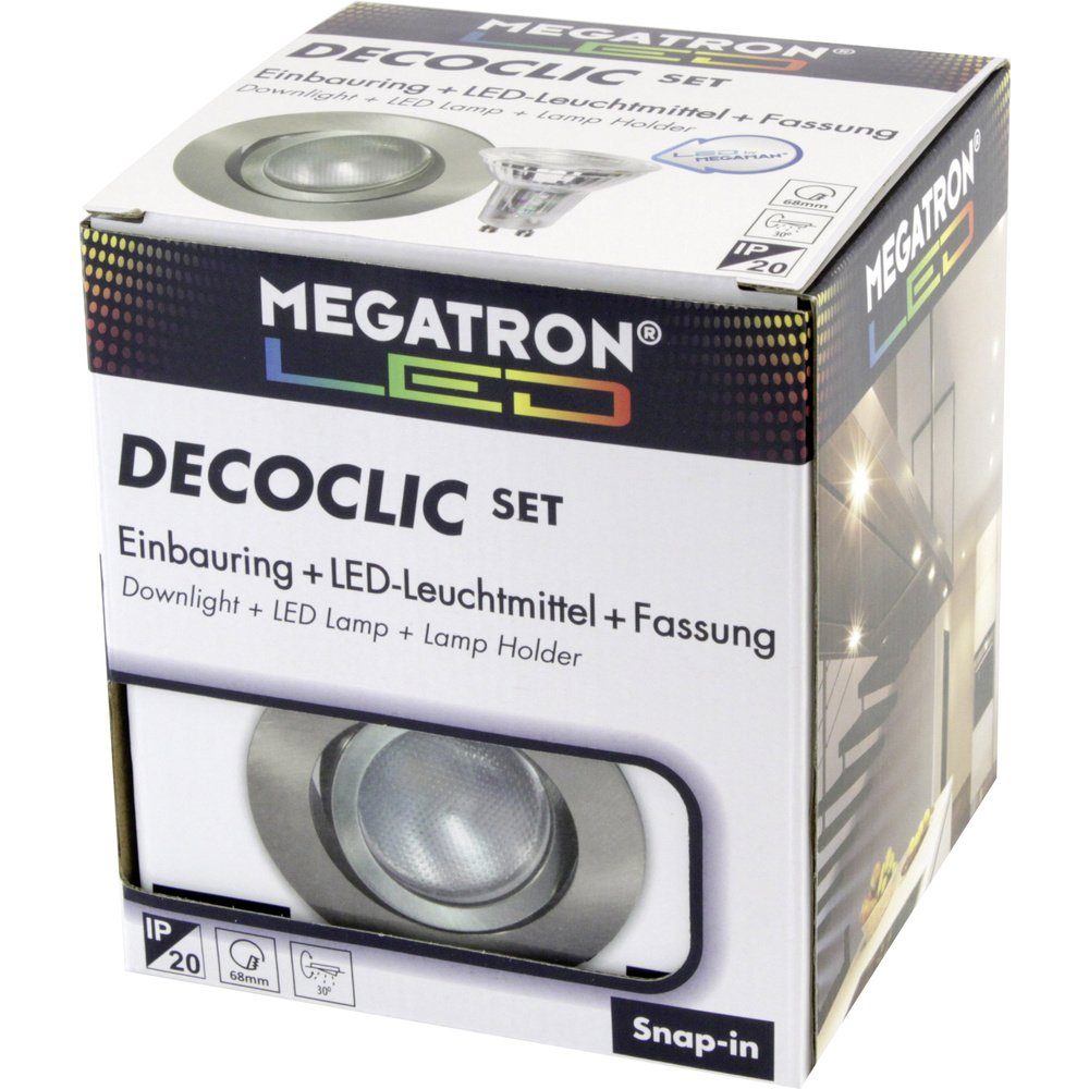 Megatron Einbauleuchte Megatron MT75403 Einbauleuchte LED GU10, GU5.3 4.5 W Eisen (gebürst