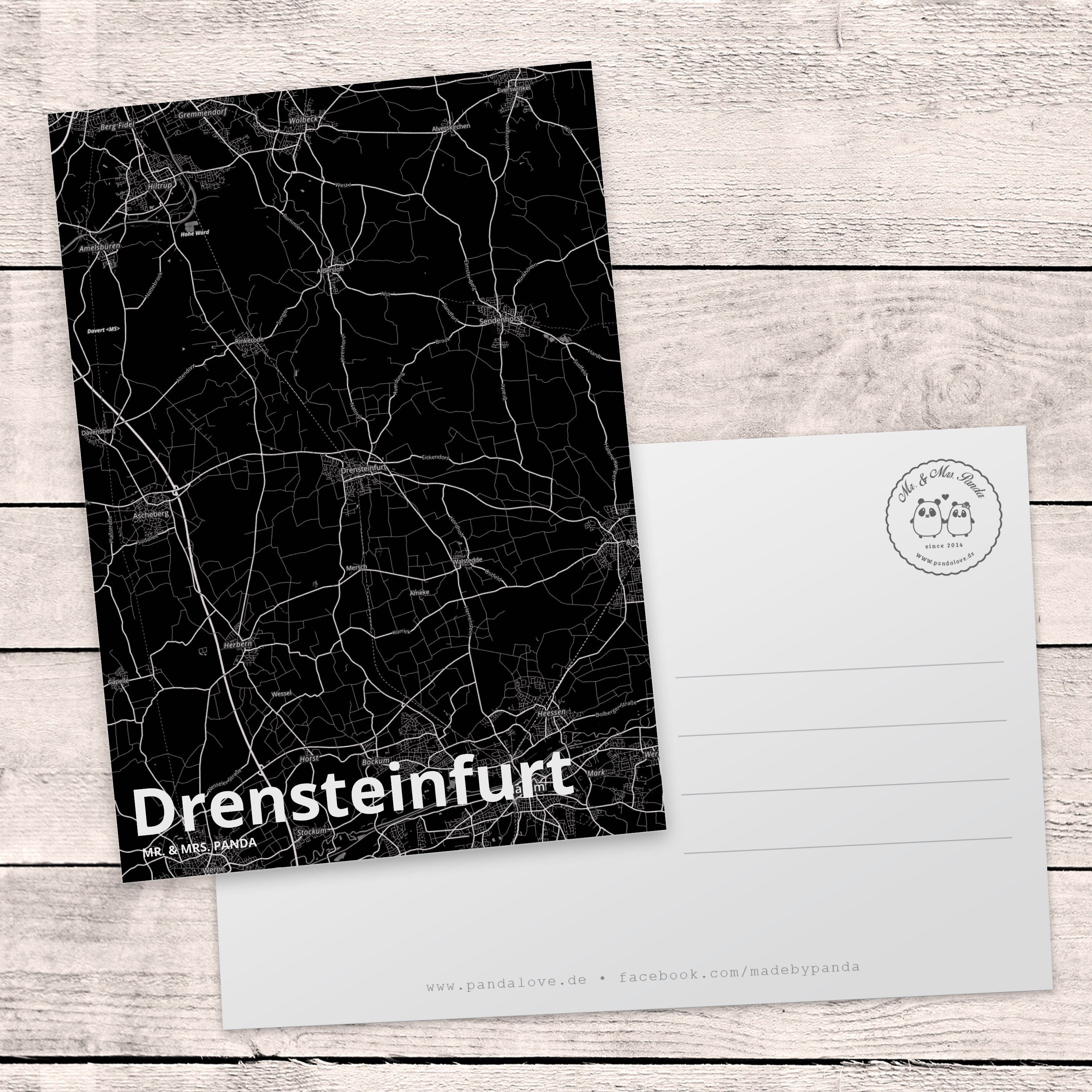 Mr. Einladungskarte, Panda Postkarte Geschenkkarte, Sta Drensteinfurt Geschenk, Mrs. Städte, & -